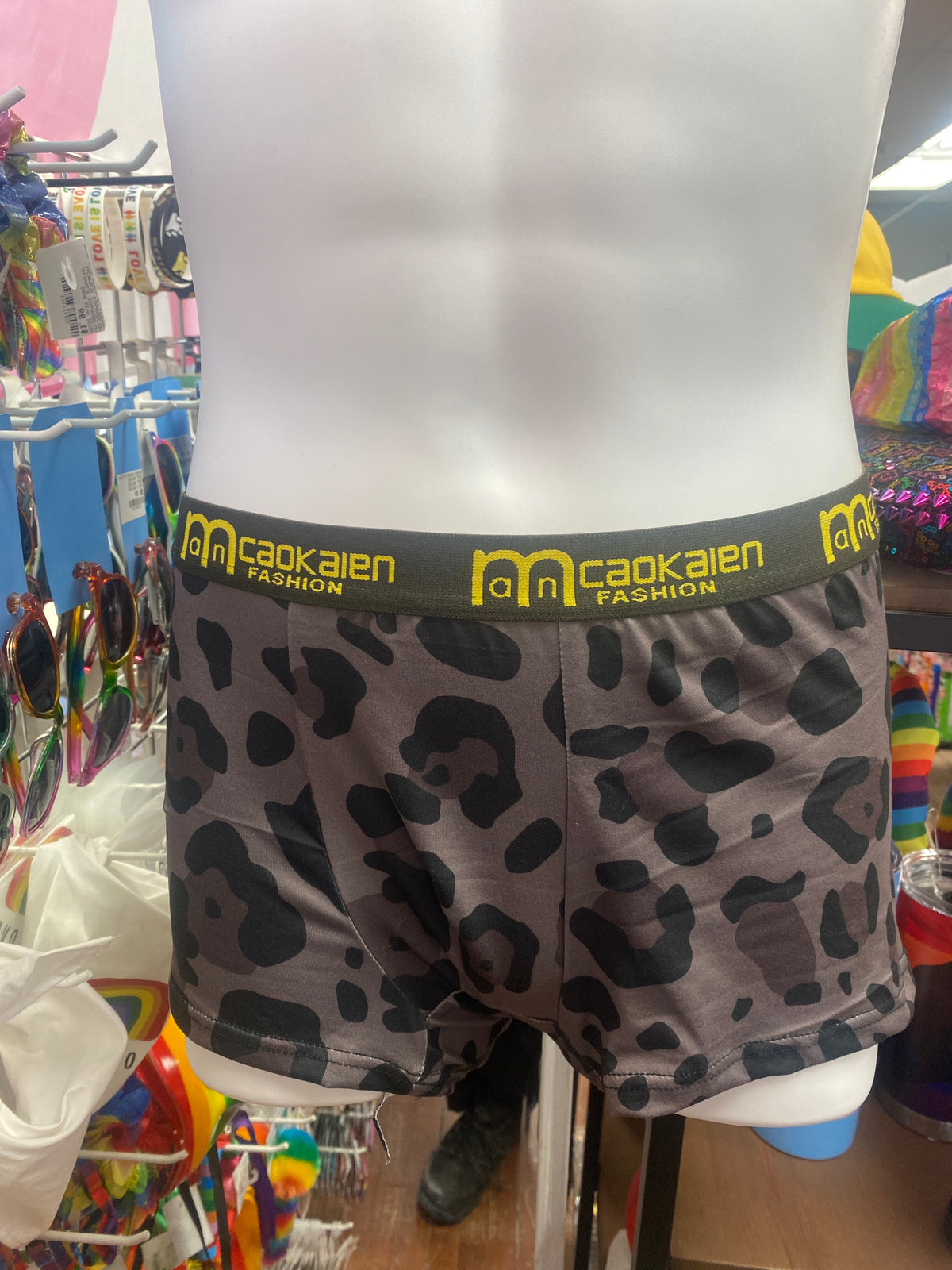 PRINTED FASHION CHOCOLATE LEPORD PRINT UNDERWEAR MENS