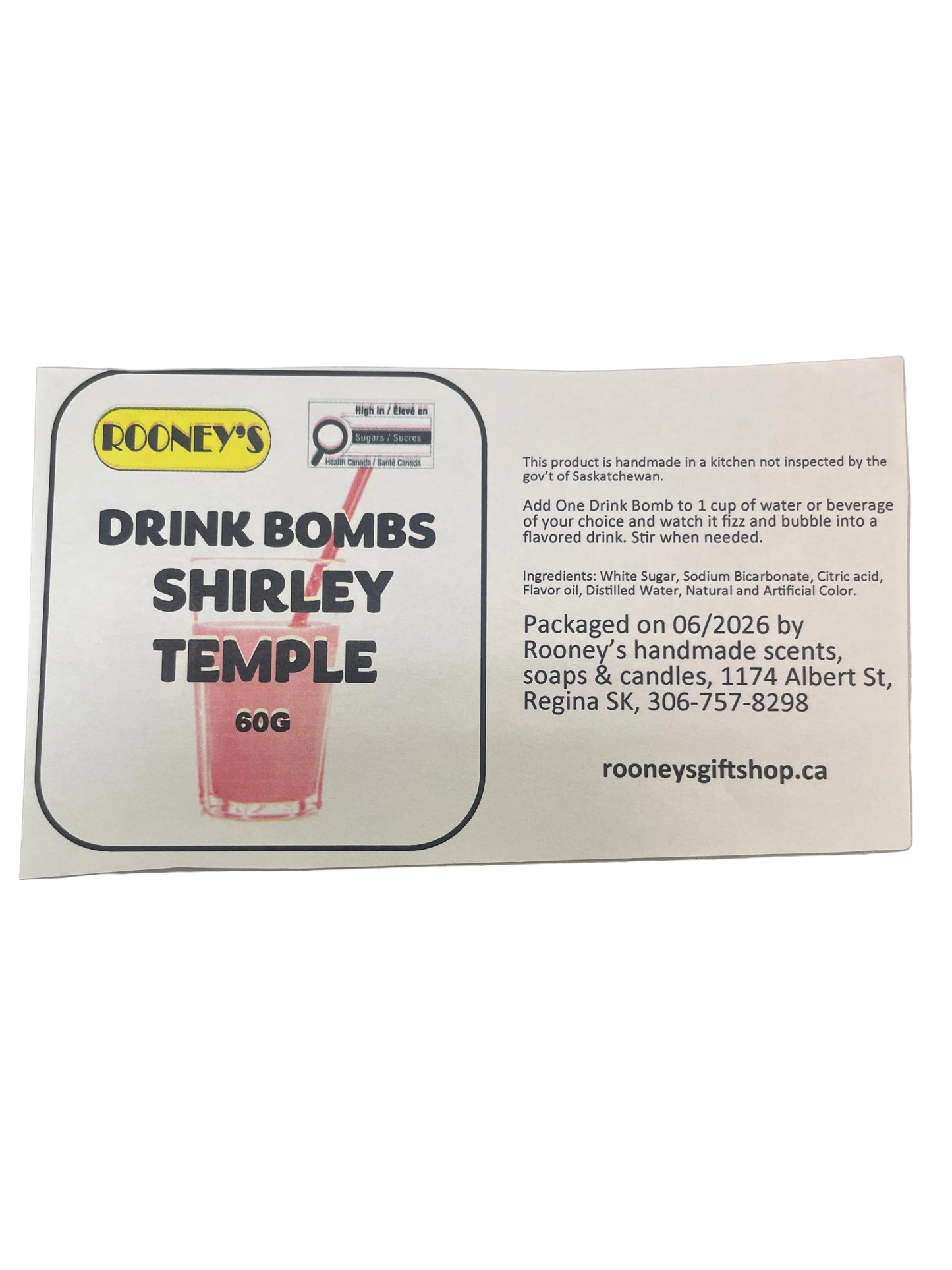 DRINK BOMBS SHIRLEY TEMPLE 2 PACK