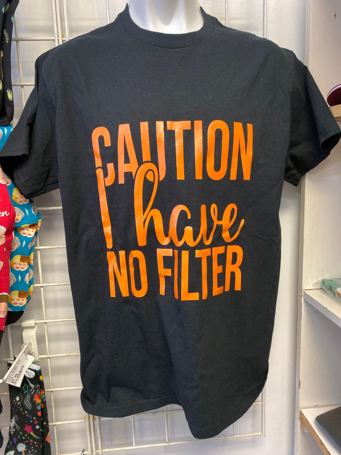BLACK CAUTION NO FILTER ADULT SIZE LARGE