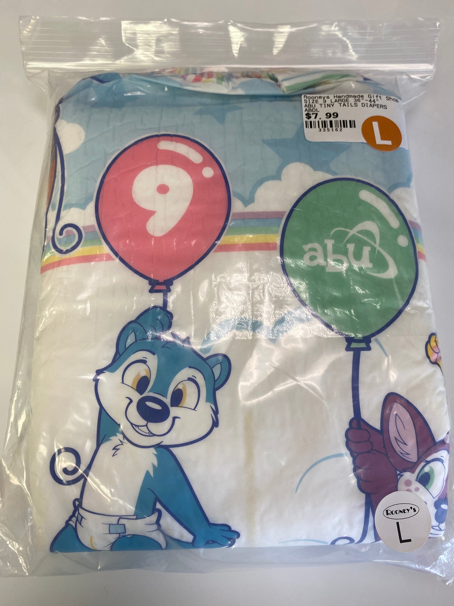 ABU TINY TAILS LARGE DIAPERS