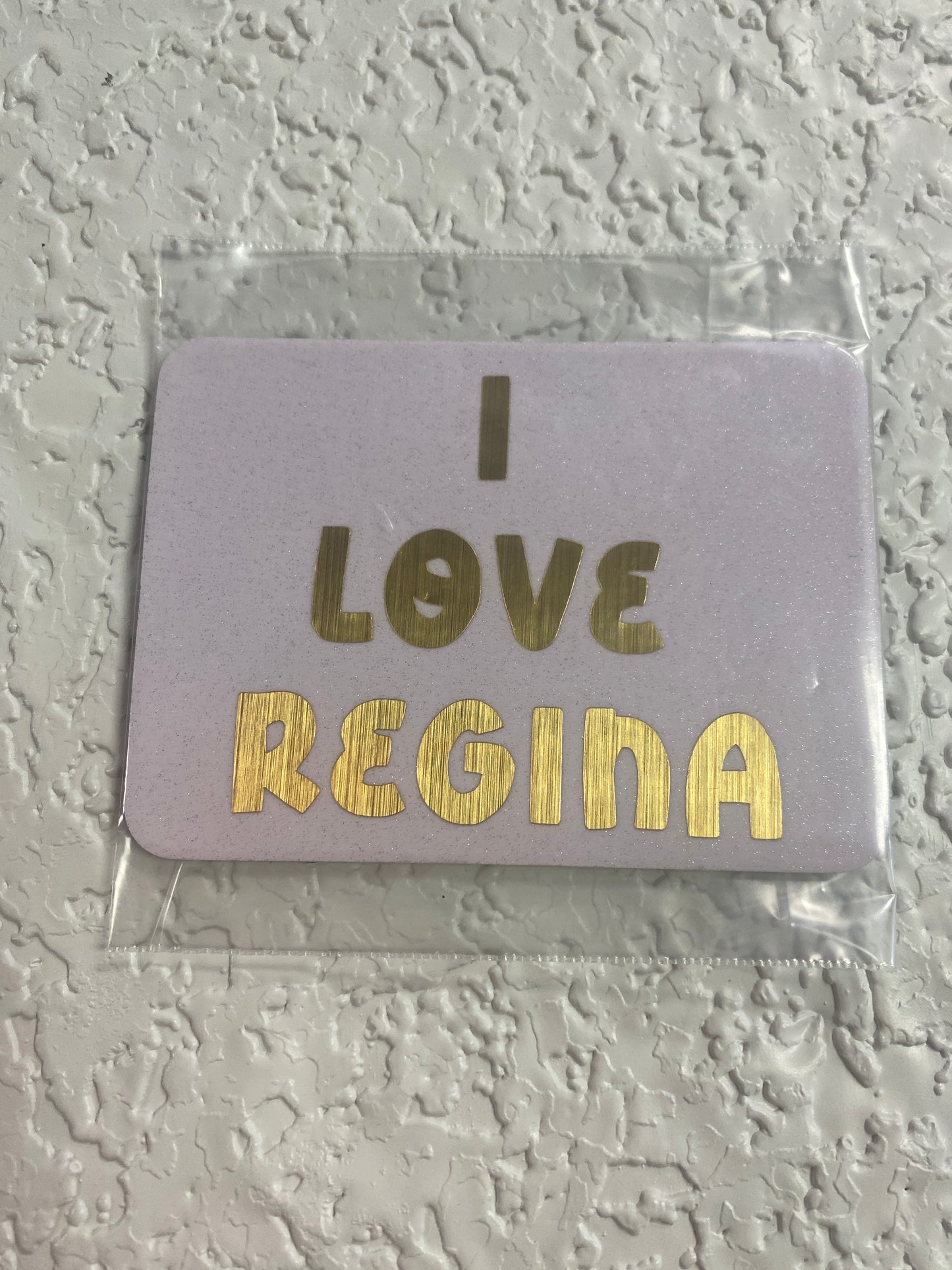 MAGNET I LOVE REGINA GOLD