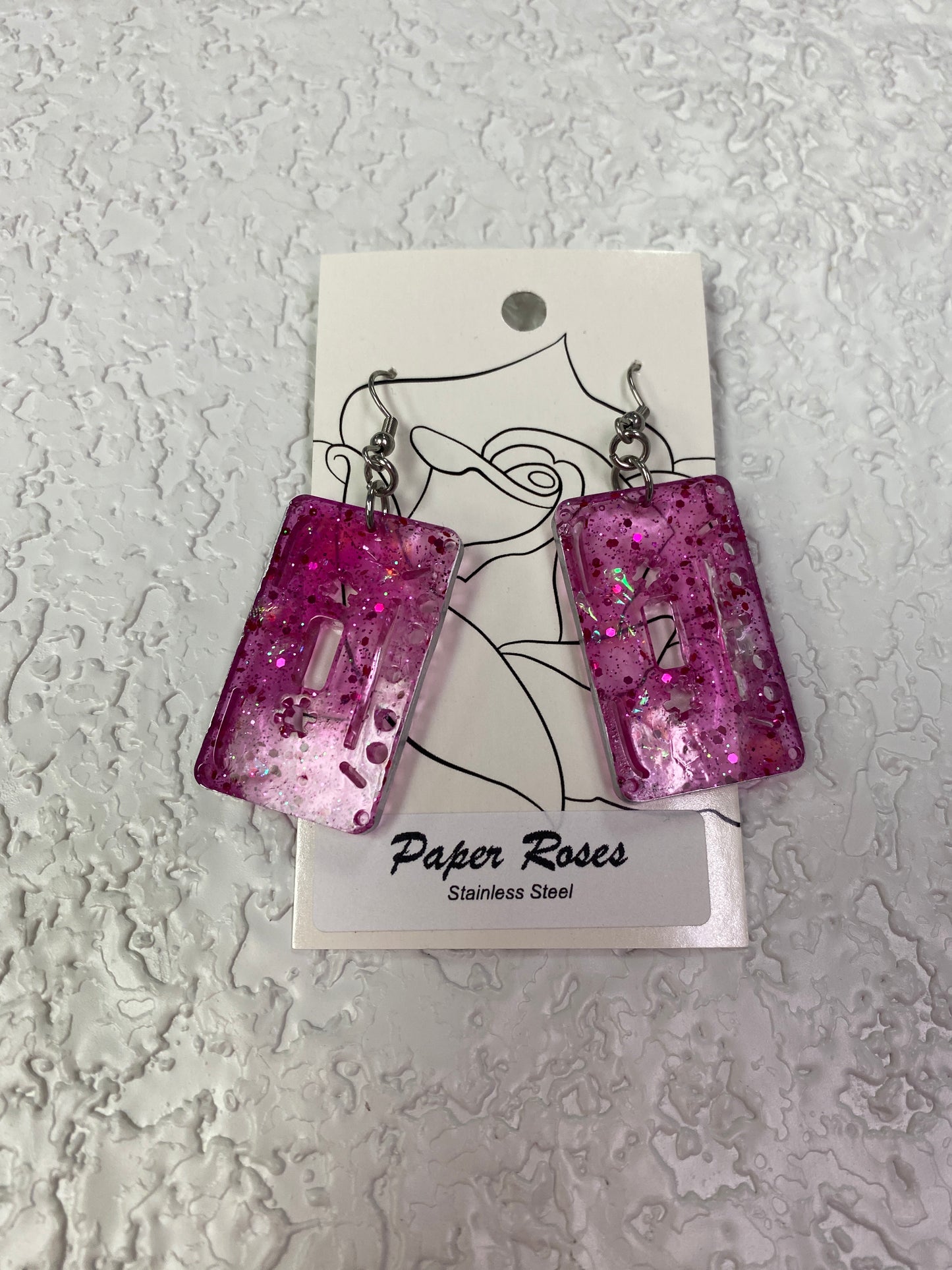 PINK RETRO EARRINGS