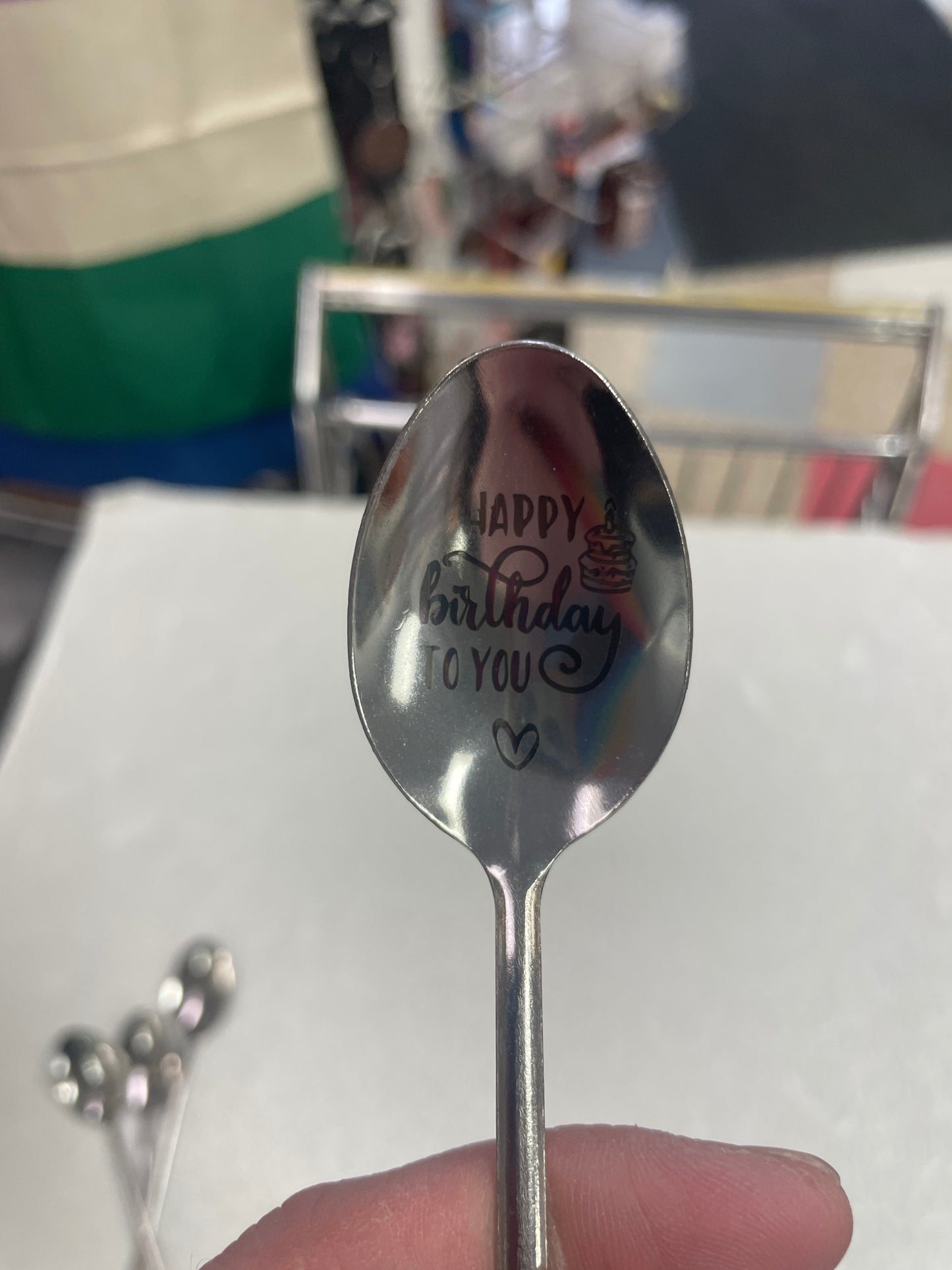 HAPPY BIRTHDAY STEEL SPOON