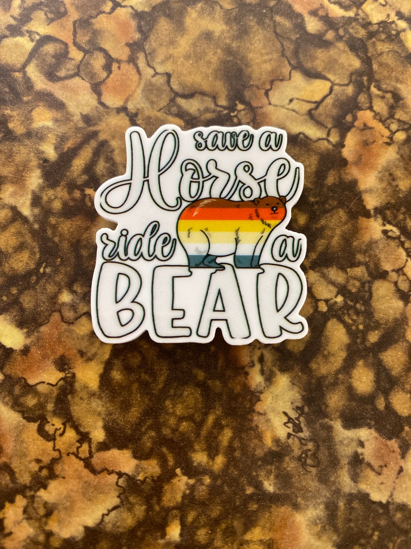 SAVE A HORSE RIDE A BEAR FRIDGE MAGNET SMALL