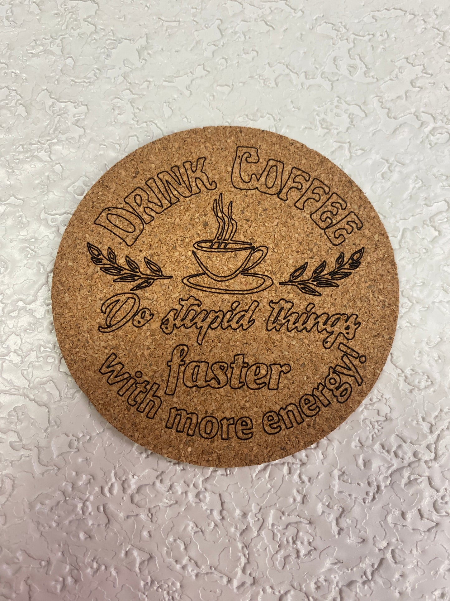 CORK LASER ENGRAVED COASTER