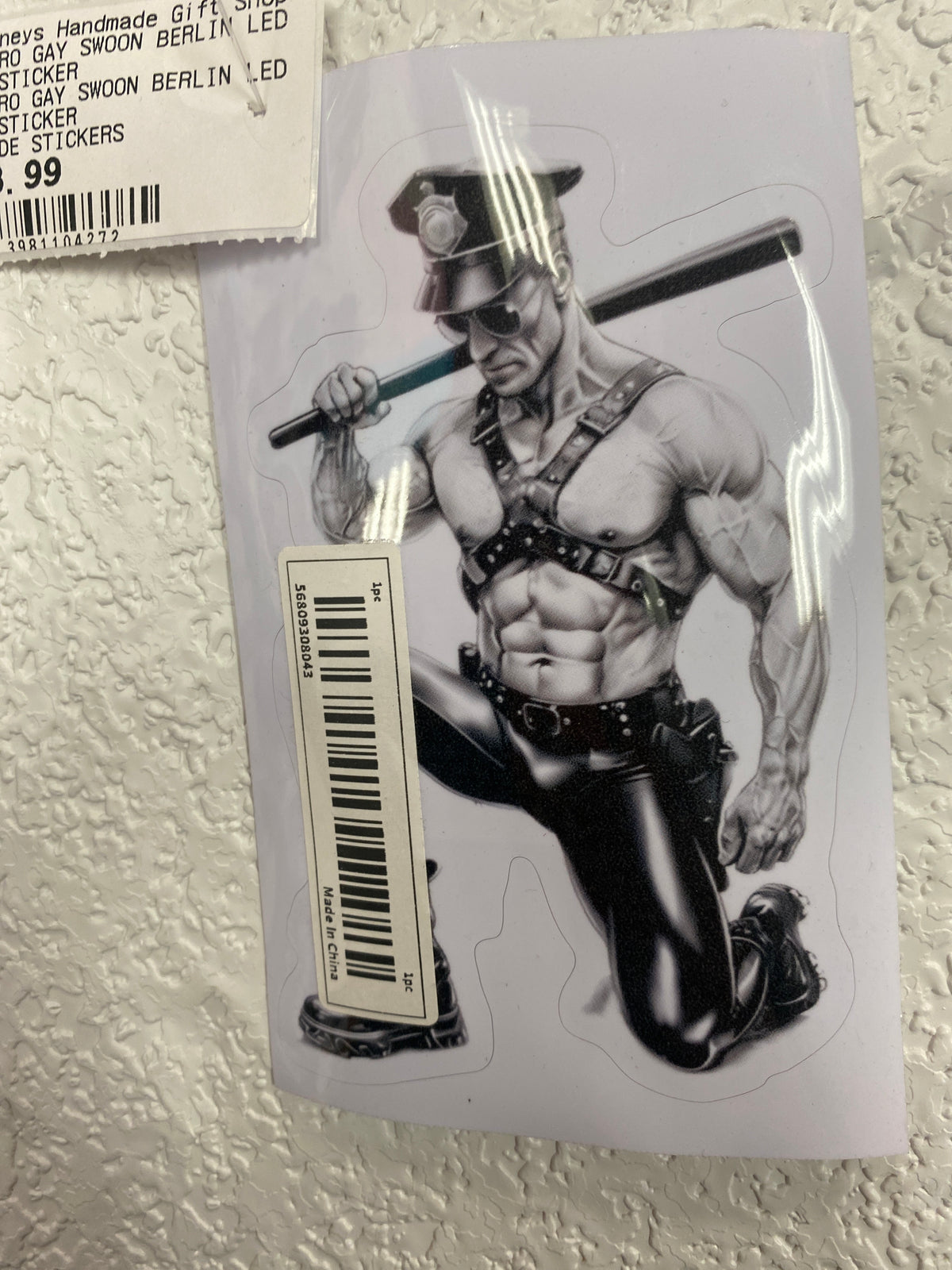 RETRO GAY SWOON BERLIN LEDER STICKER