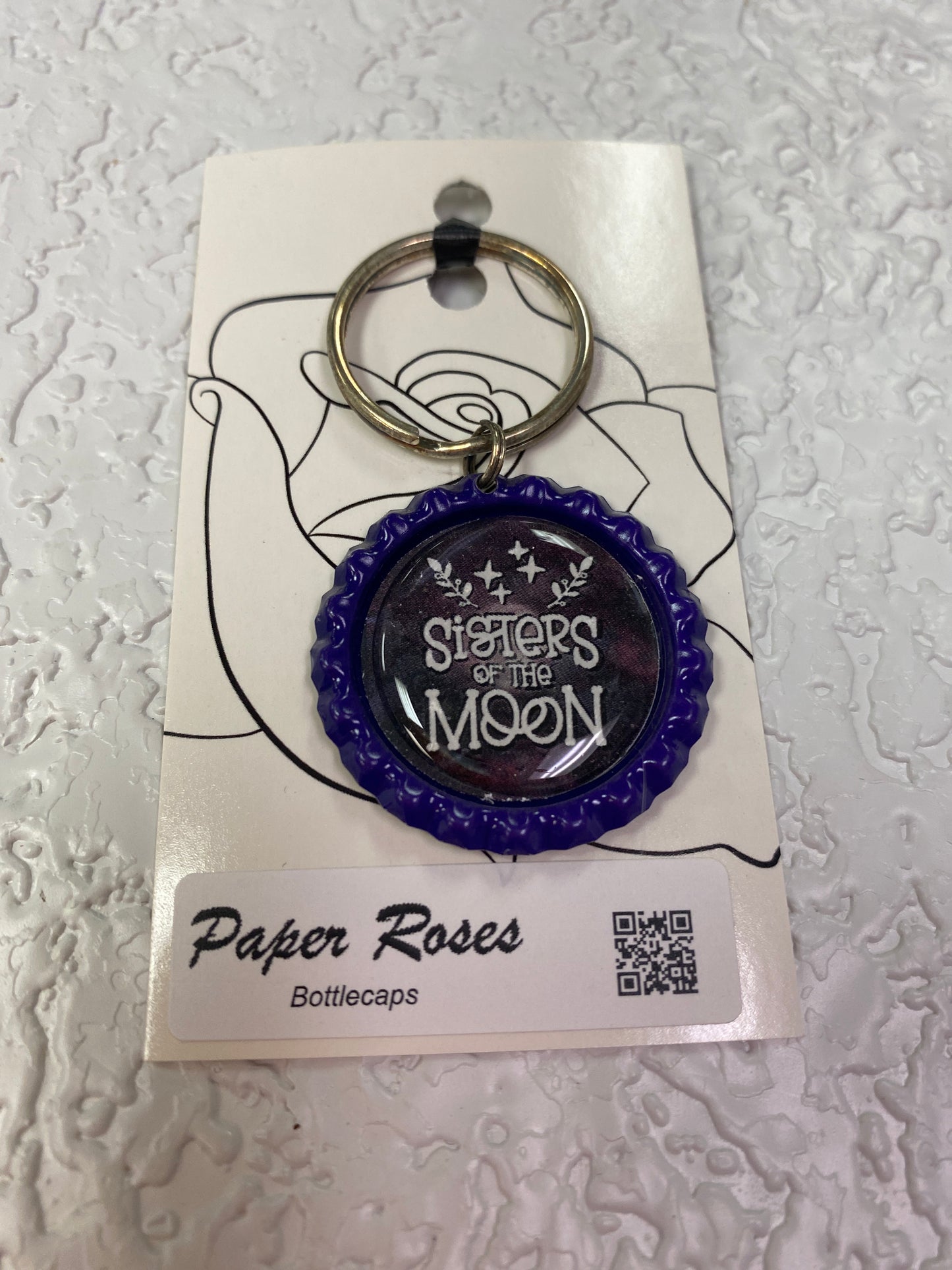 PURPLE MOON SIS BOTTLE CAP KEYCHAIN