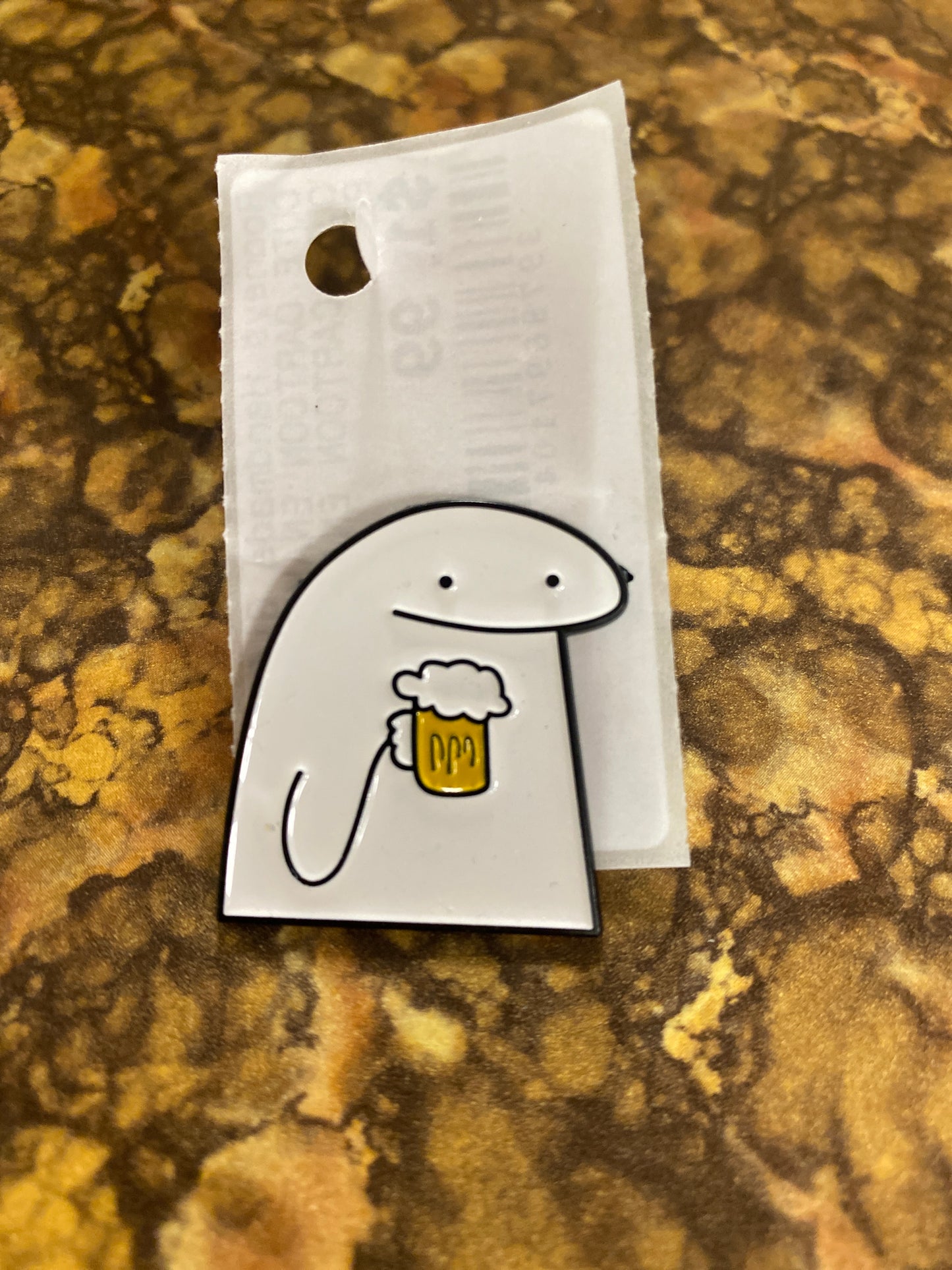 PERSON WITH BEER PIN