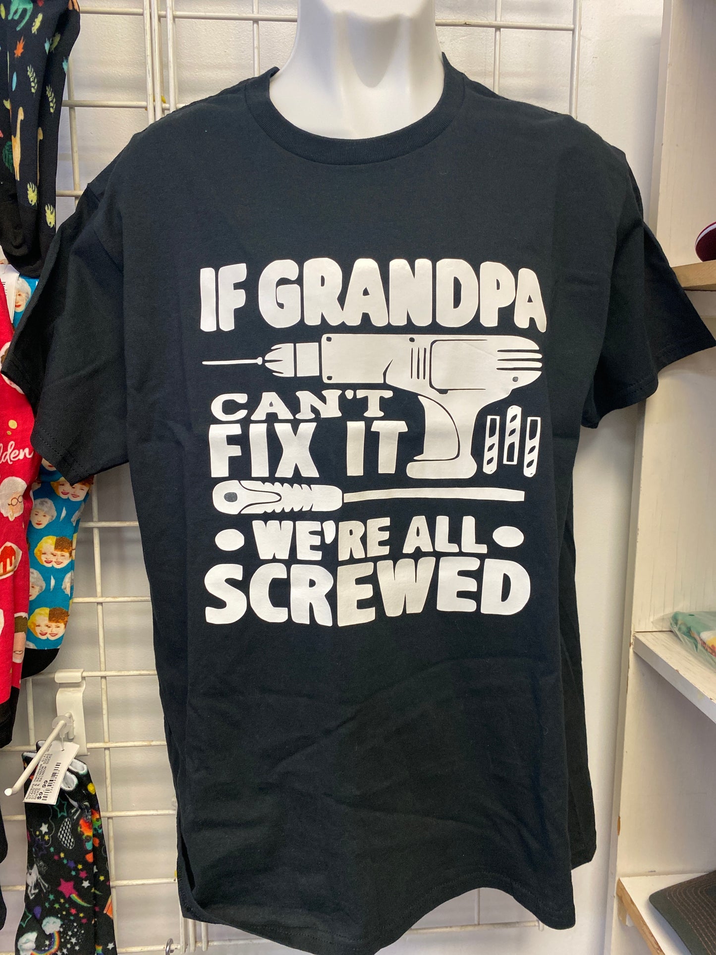 BLACK IF GRANDPA T SHIRT LARGE