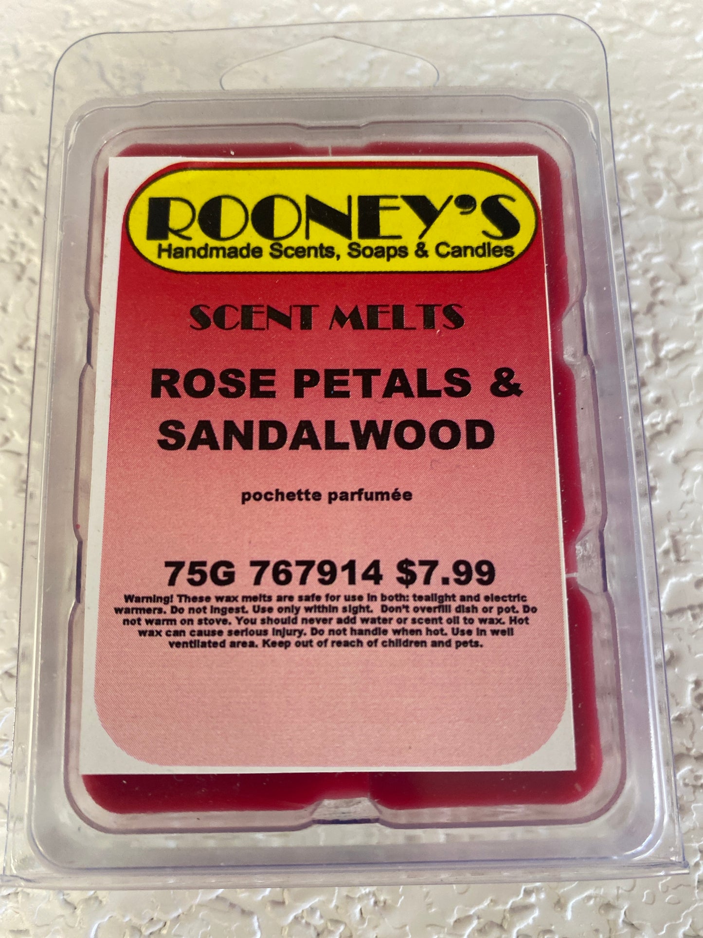 ROSE PETALS & SANDALWOOD SCENT MELT