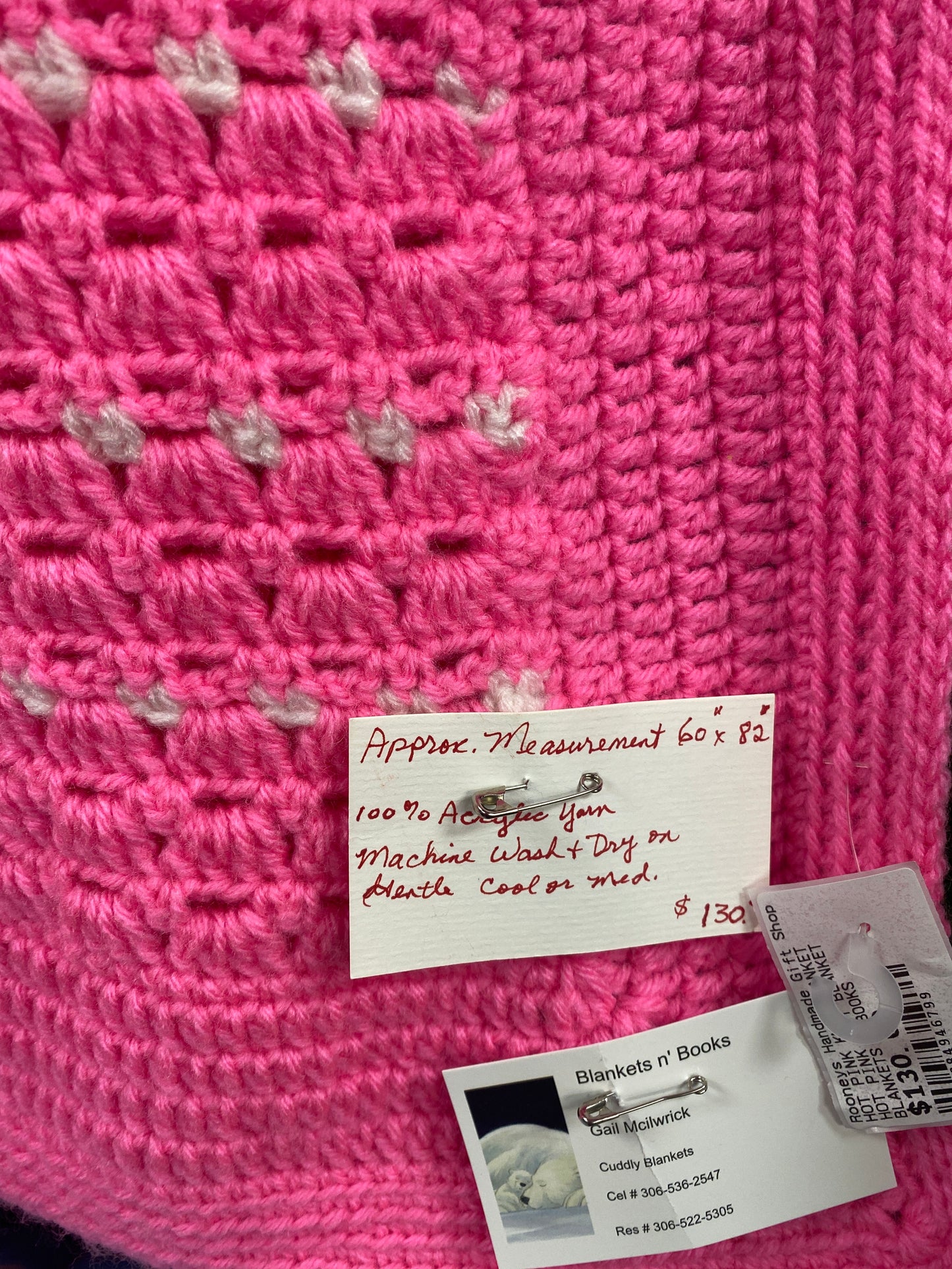 HOT PINK KNIT BLANKET