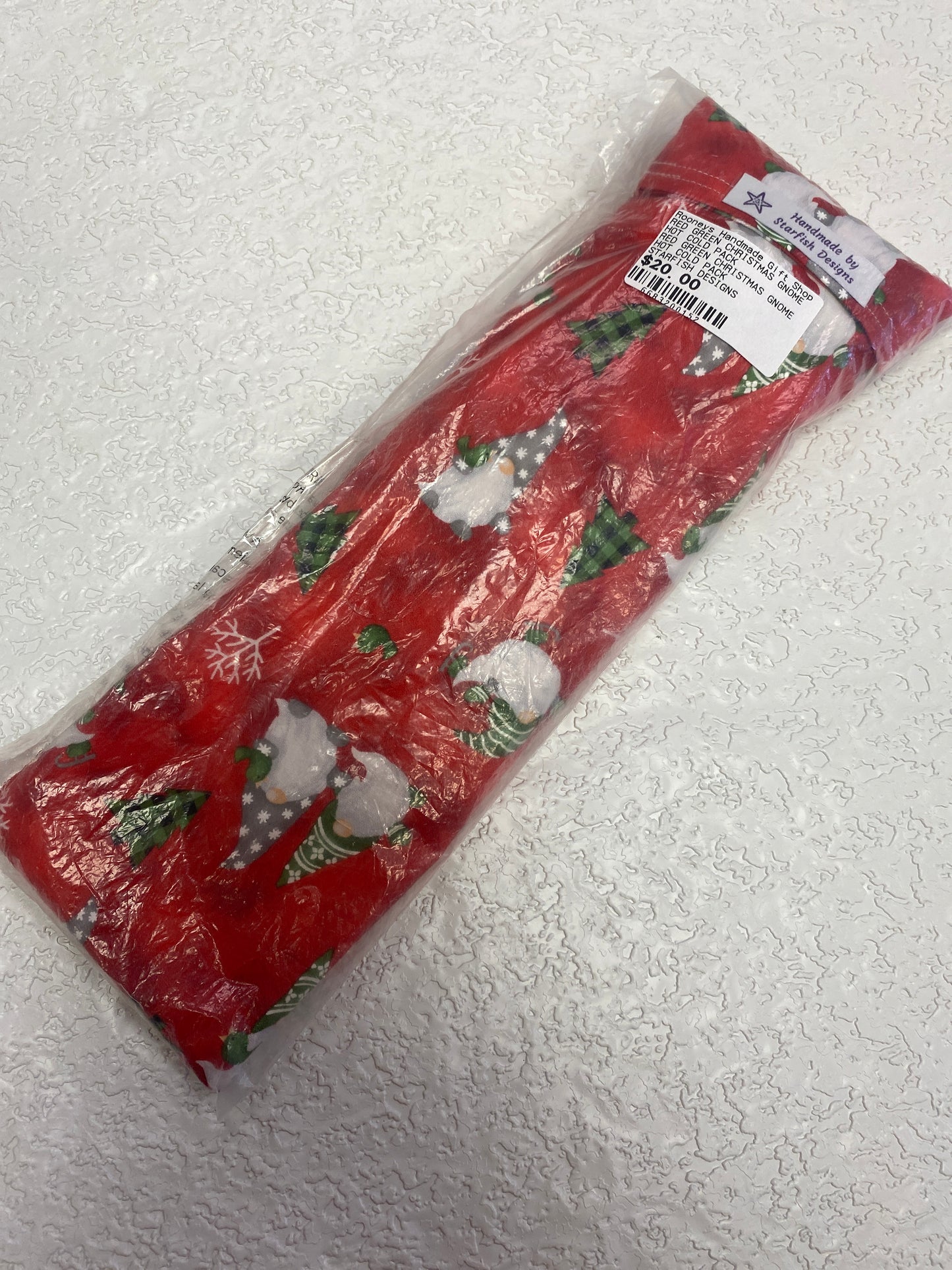 RED GREEN CHRISTMAS GNOME HOT COLD PACK