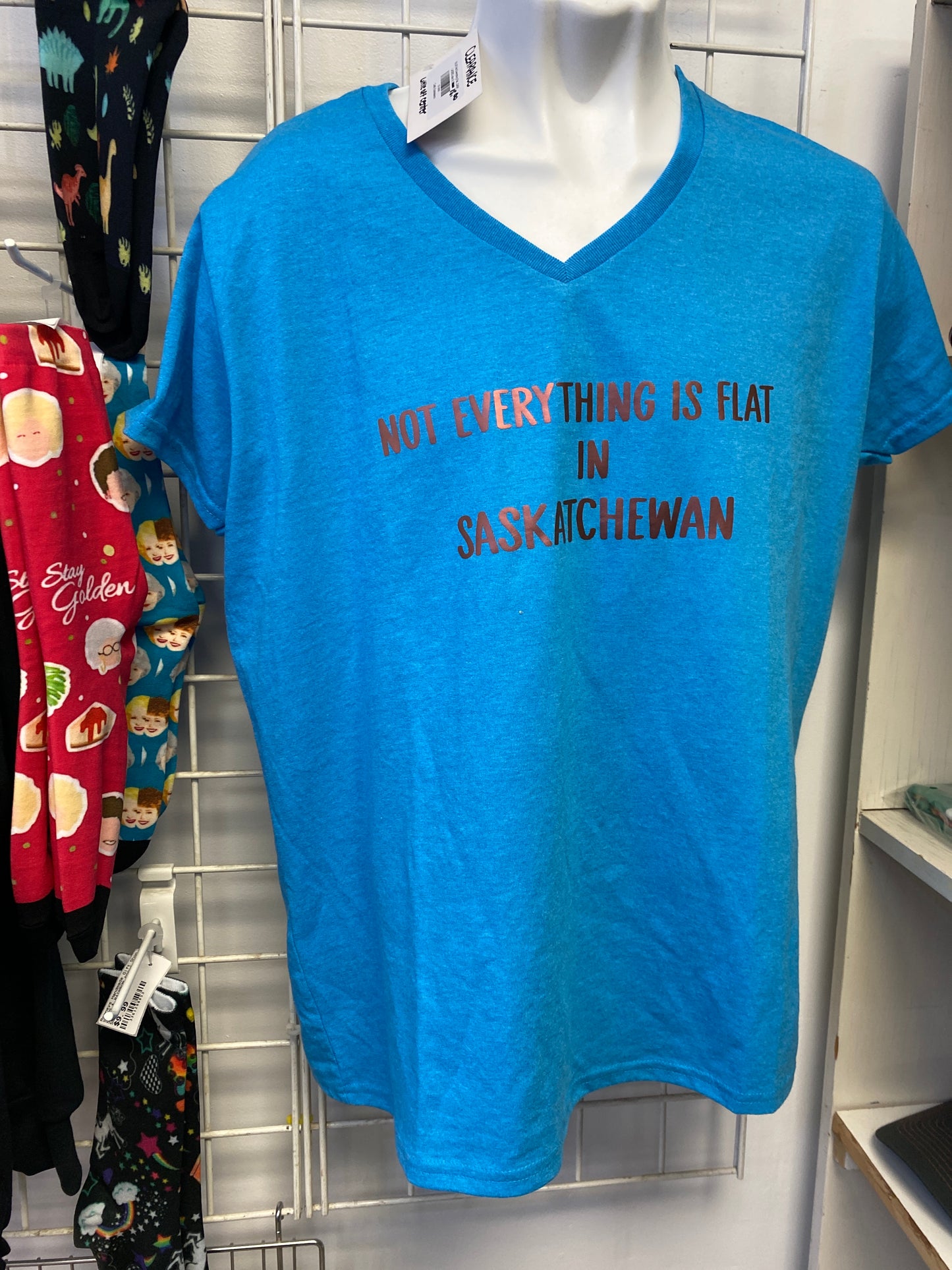 BLUE NOT EVERYTHING FLAT SASK LADIES SIZE XL