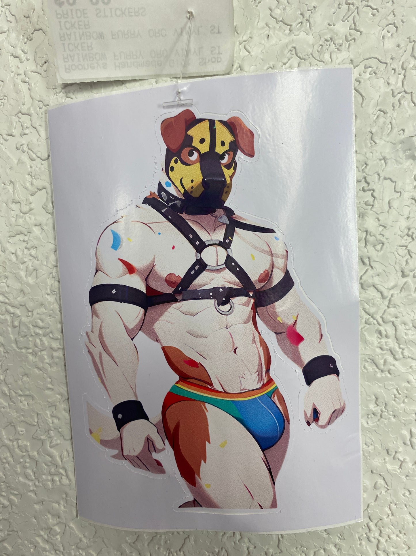 RAINBOW FURRY ORC VINYL STICKER