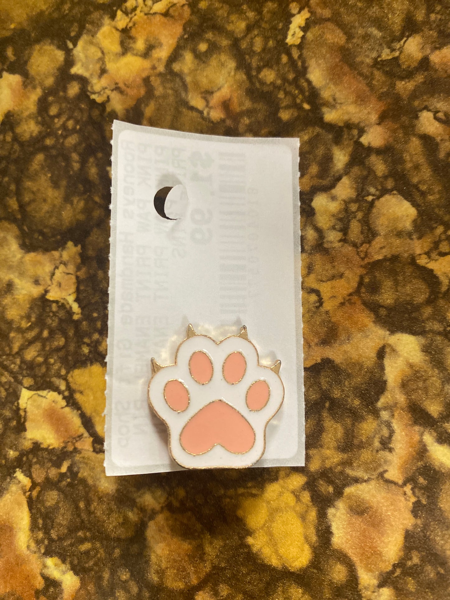 PINK PAW PRINT ENAMEL PIN