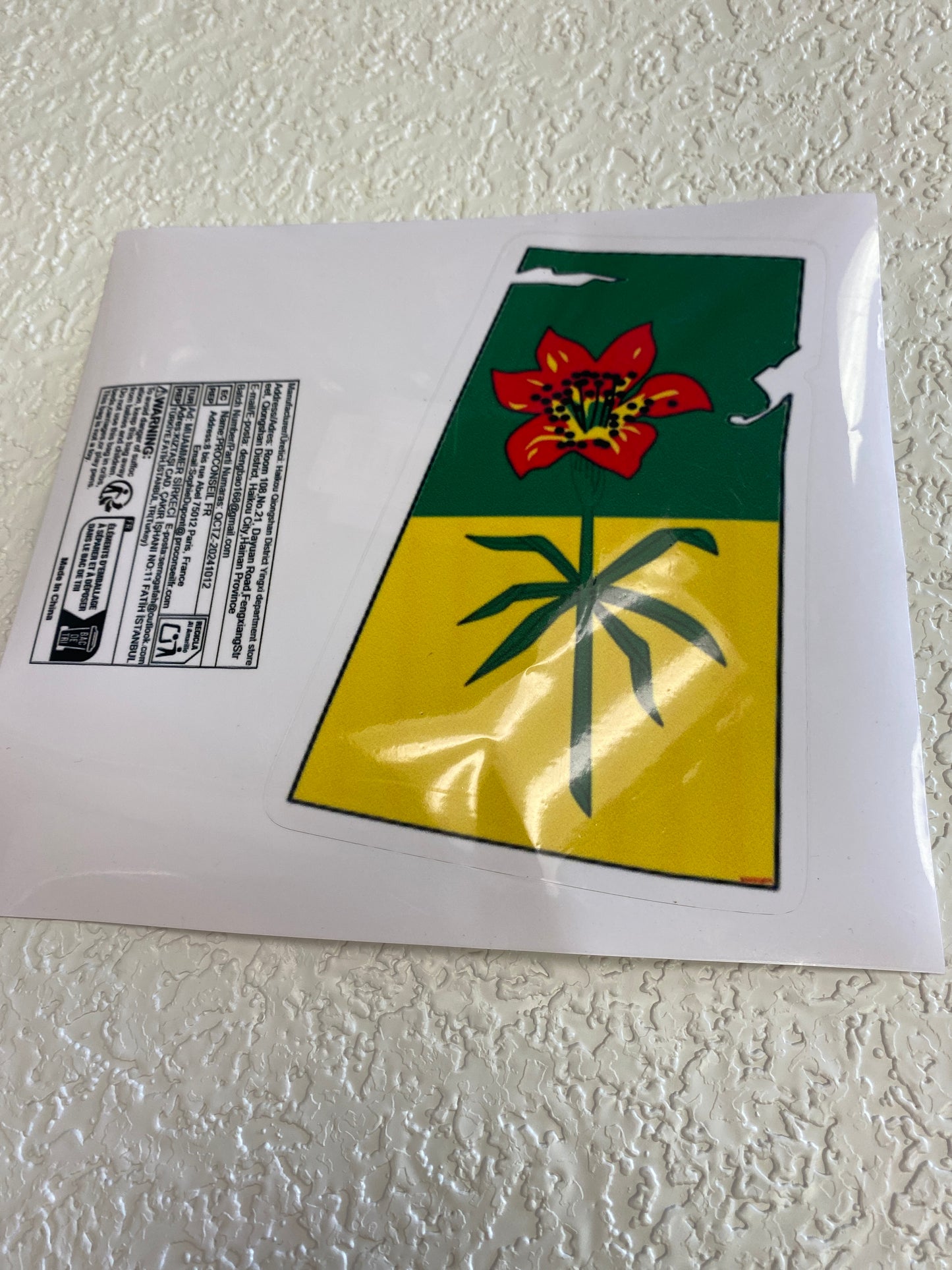 SASK MAP VINYL STICKER