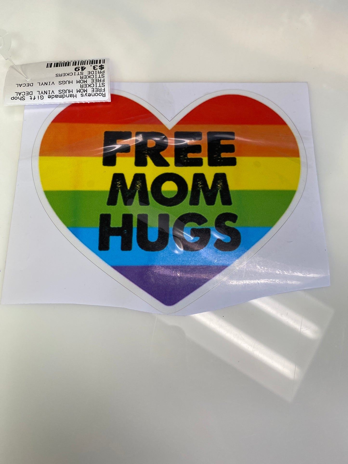 FREE MOM HUGS VINYL DECAL STICKER