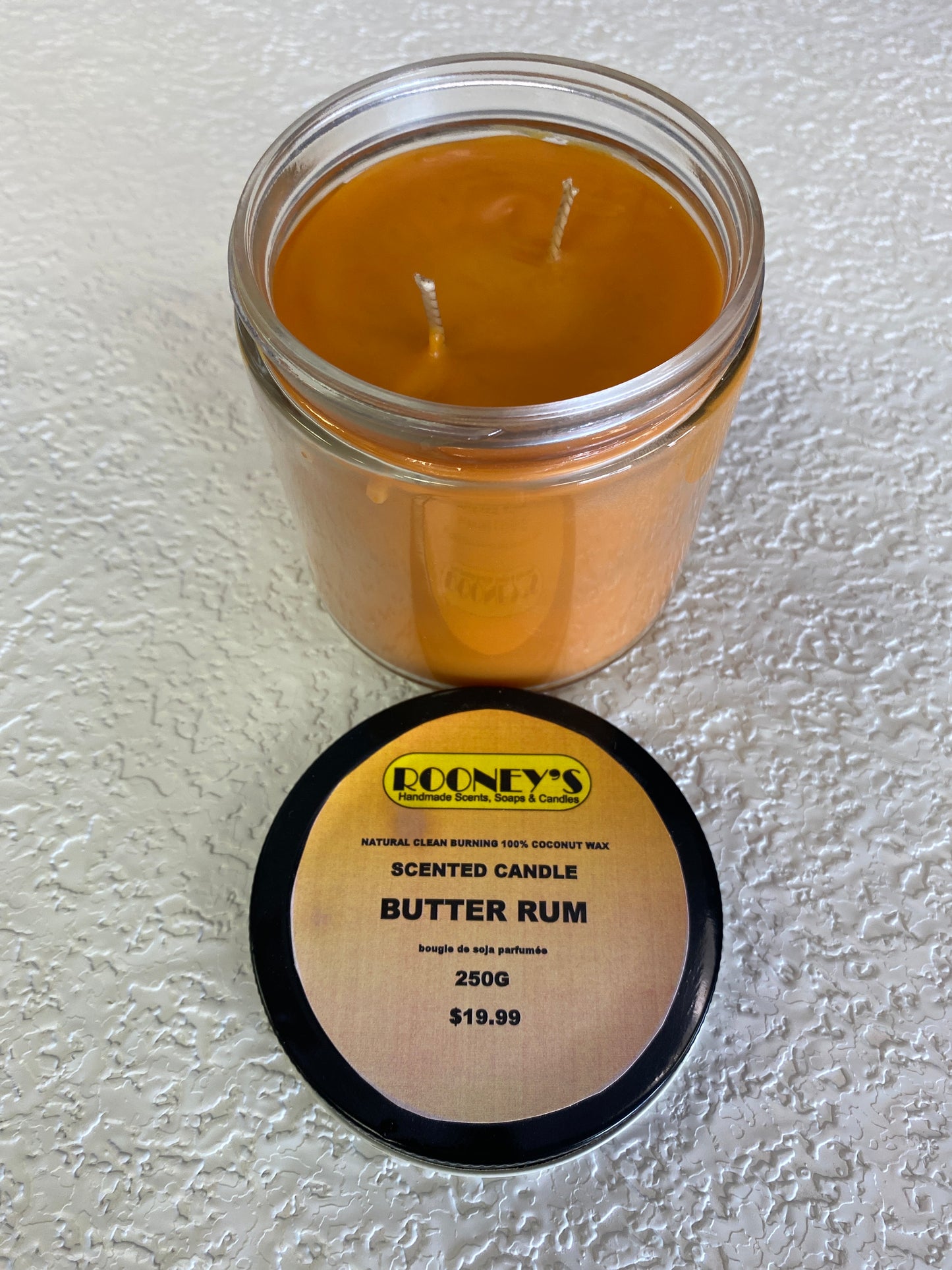 BUTTER RUM 2 WICK CANDLE 250G