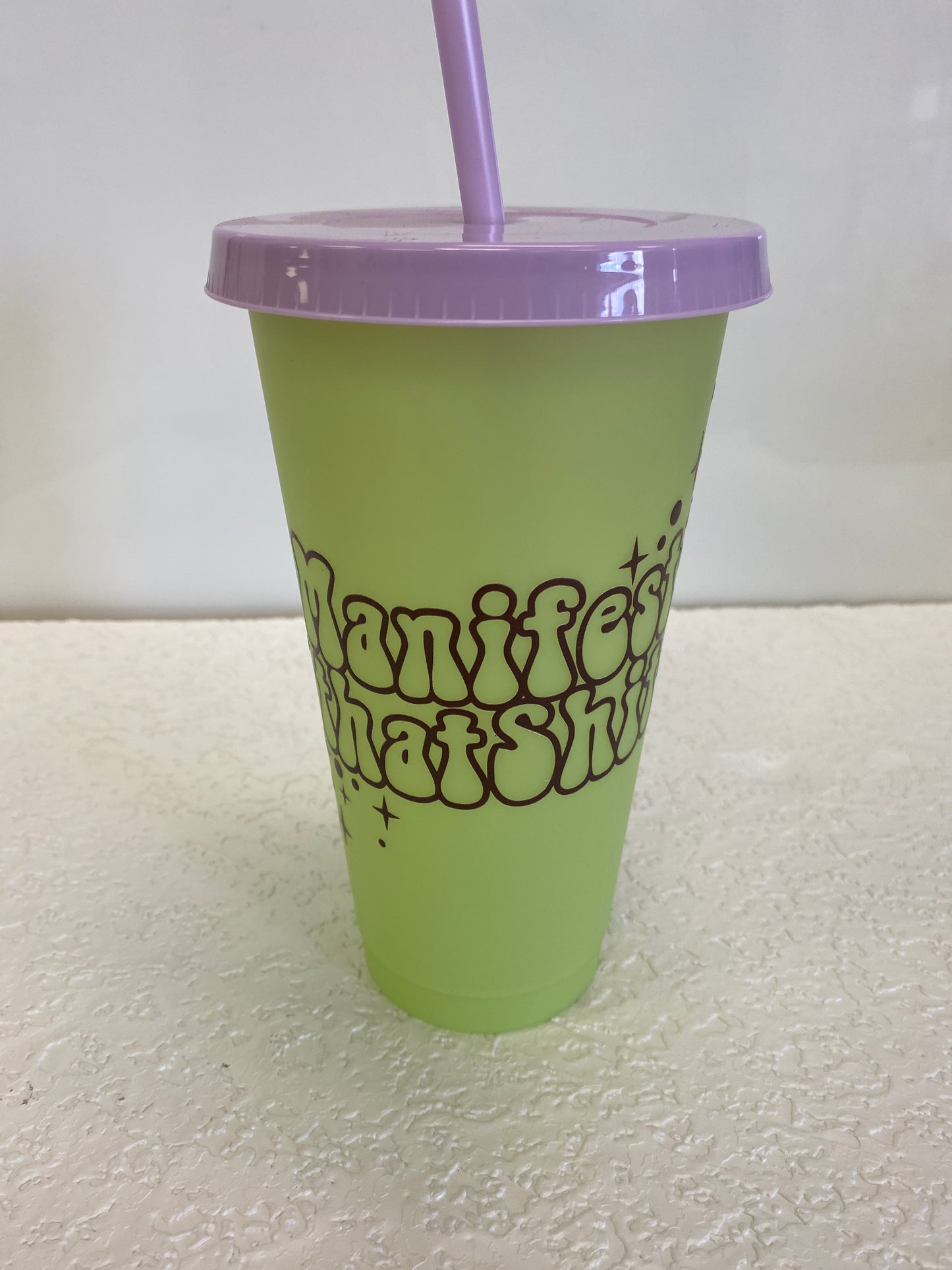 MANIFEST CUP WITH STRAW