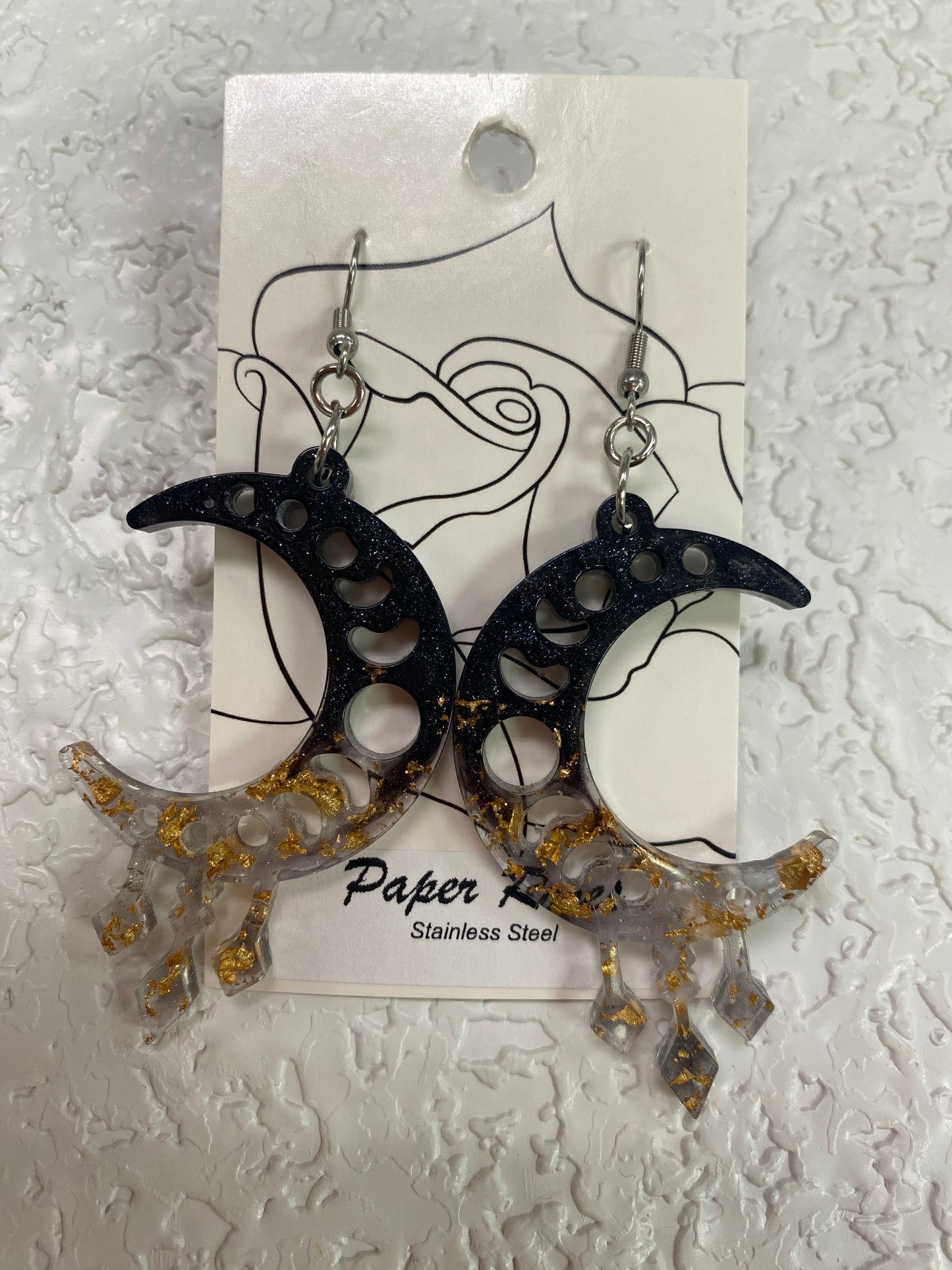 DANGLE MOON EARRINGS