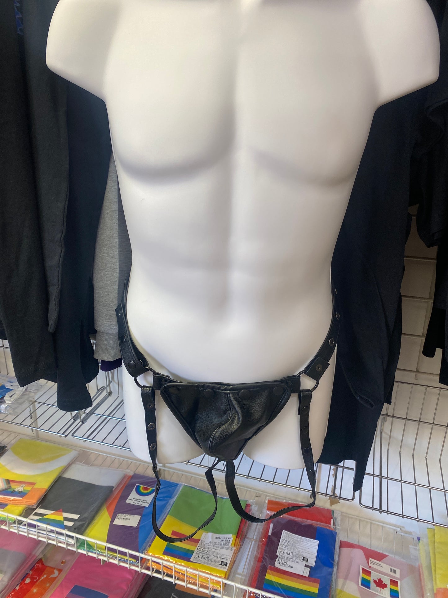 MENS UNDERWEAR PU LEATHER PANTIES