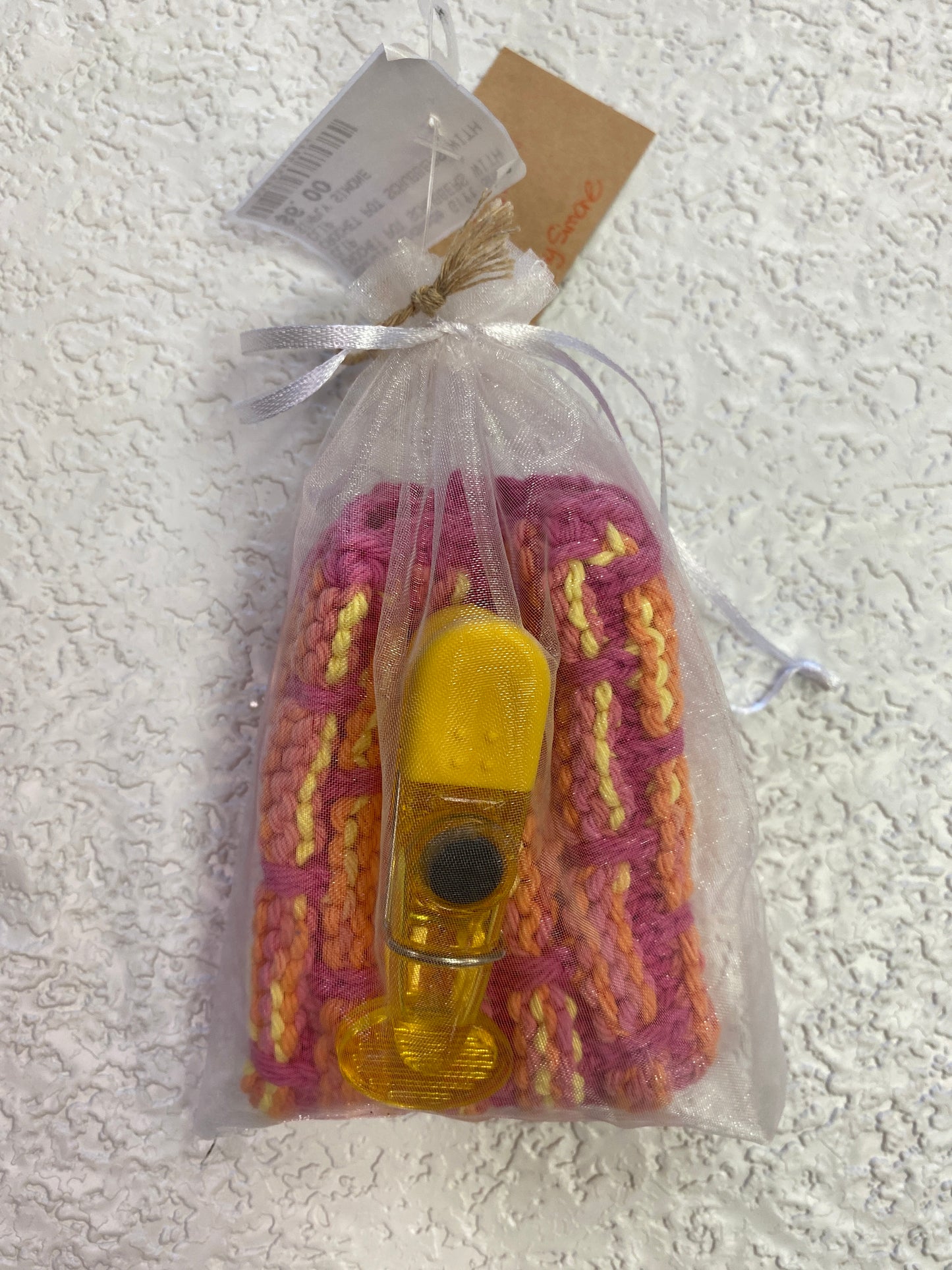 KNIT DISHCLOTH WITH CLIP