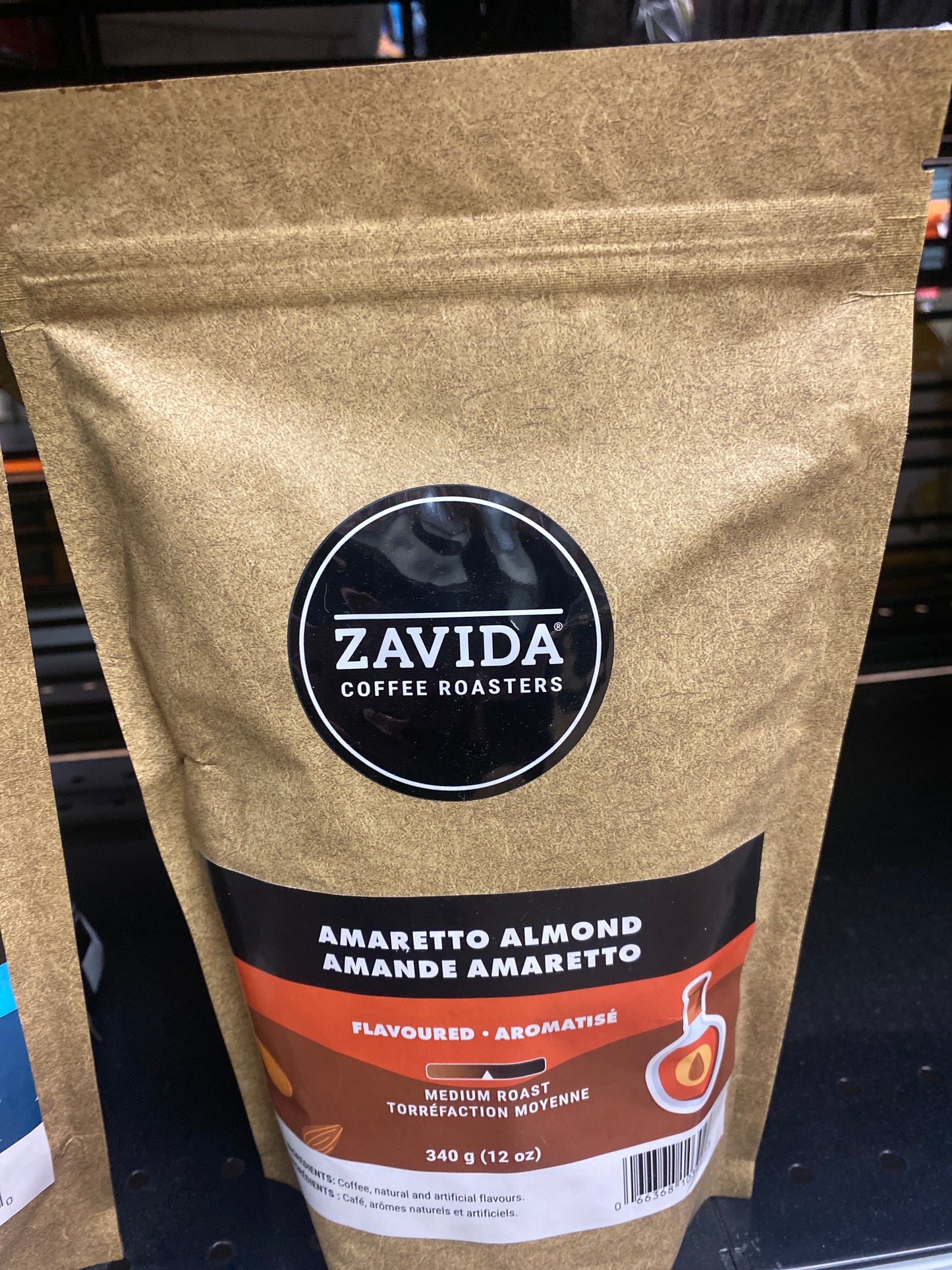 ZAVIDA AMARETTO ALMOND WHOLE BEAN COFFEE