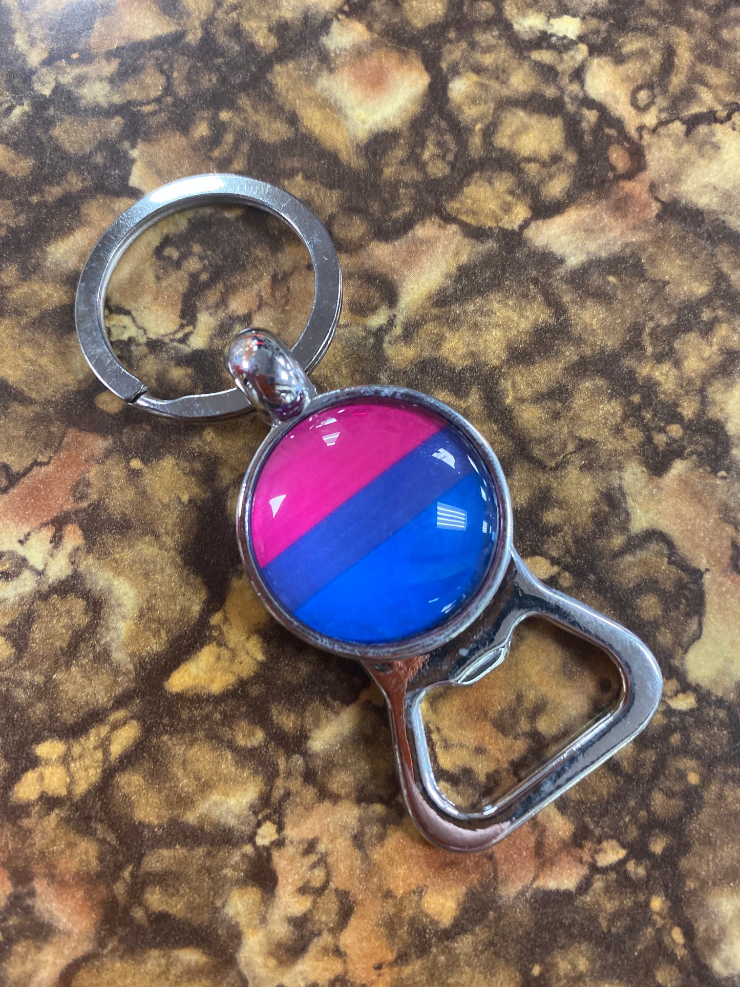 BI PRIDE KEYCHAIN BOTTLE OPENER