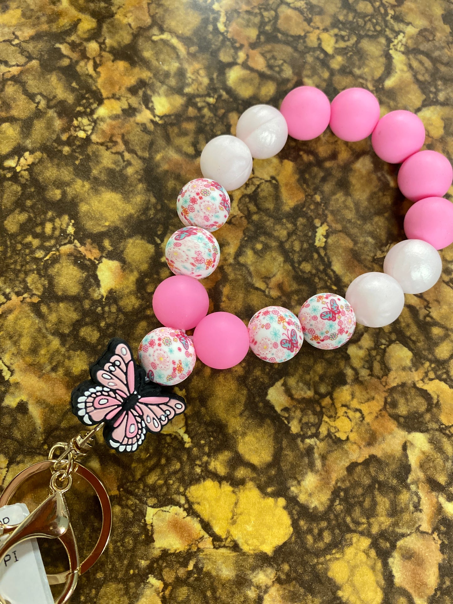 SILICONE WRIST KEYCHAIN PINK