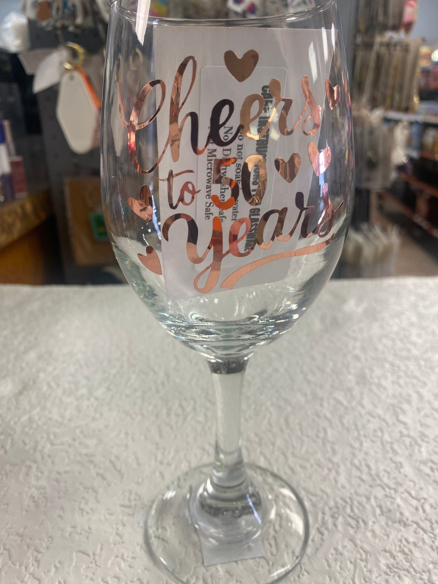 WINE GLASS CHEERS TO 50