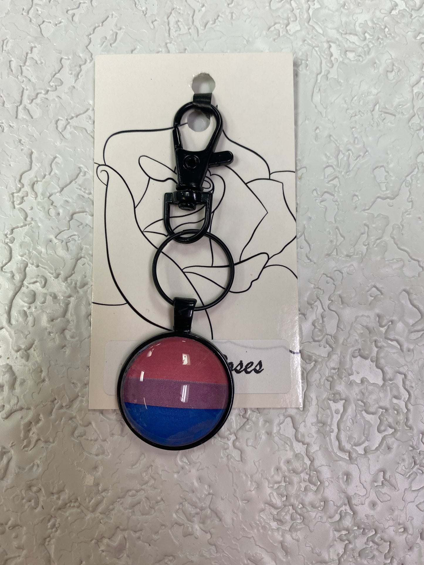 BI PRIDE BLACK KEYCHAIN