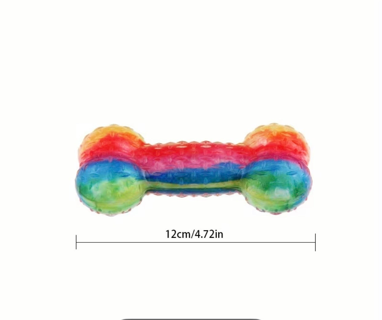 TOY BONE RAINBOW SQUEAKY