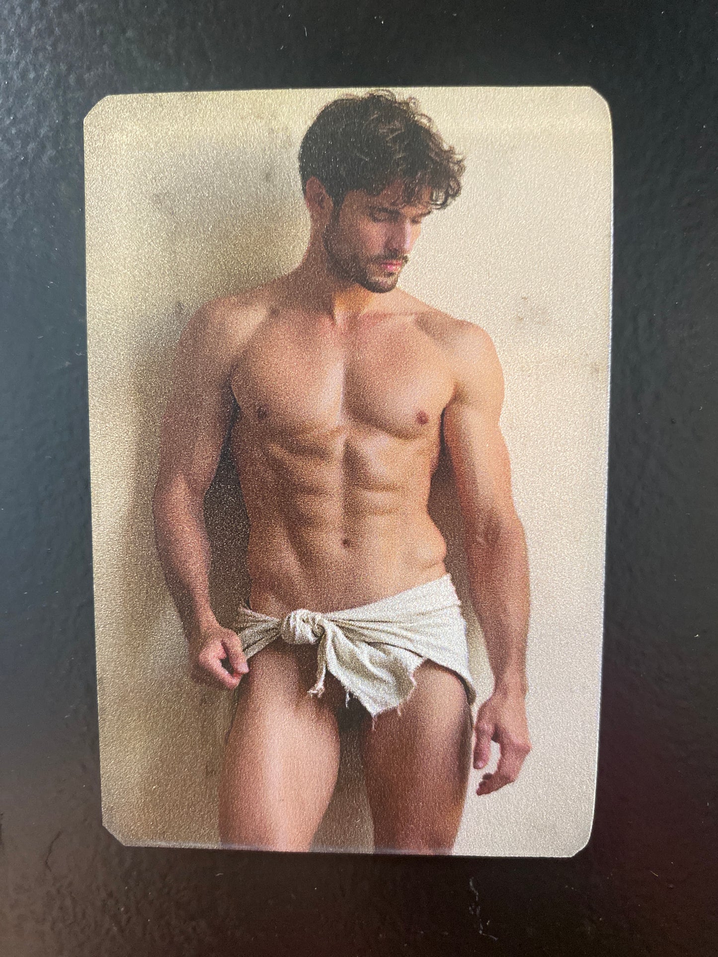 SENSUAL MALE FIGURE SQUARE MAGNET