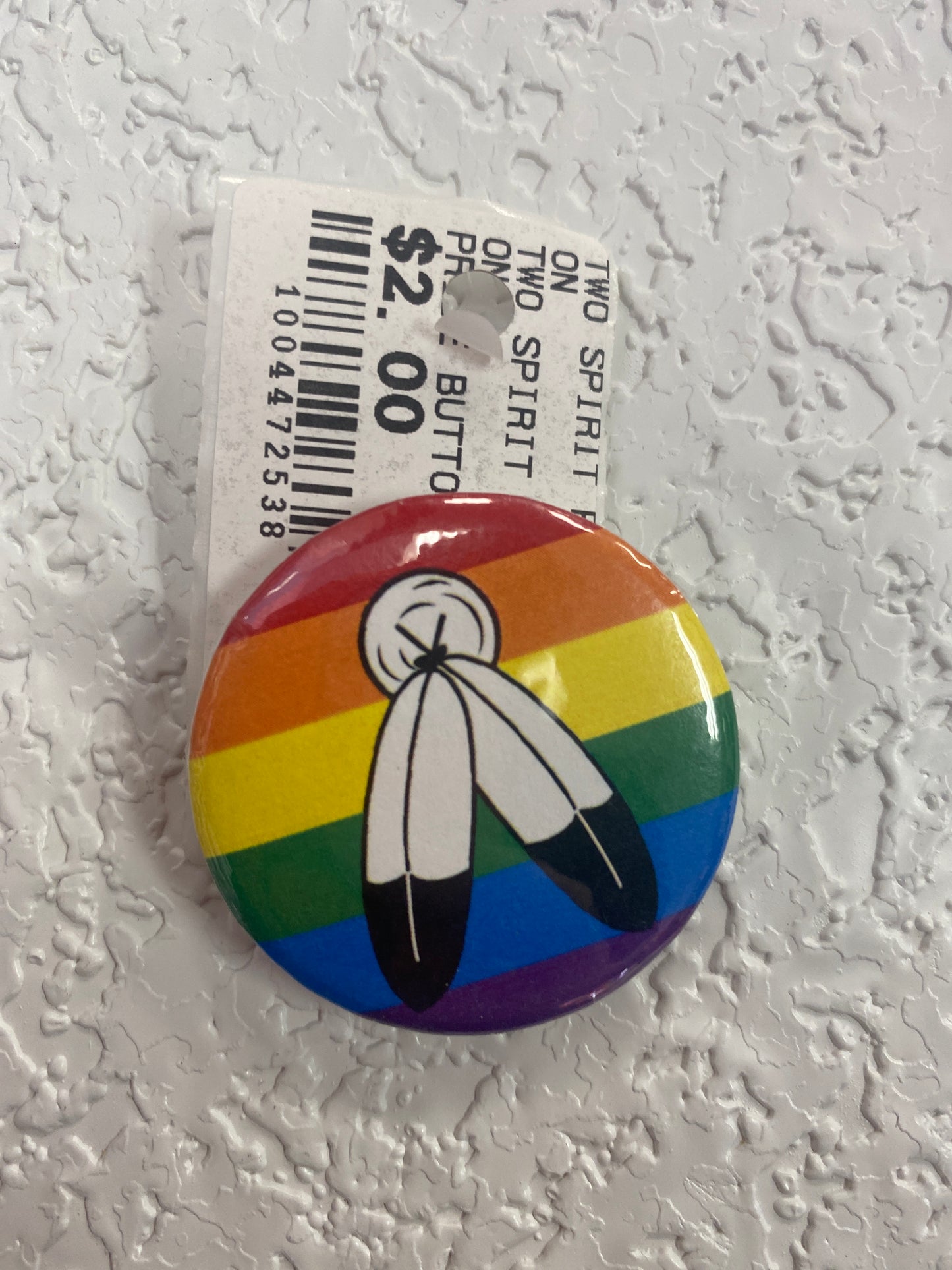 TWO SPIRIT PRIDE FLAG BUTTON