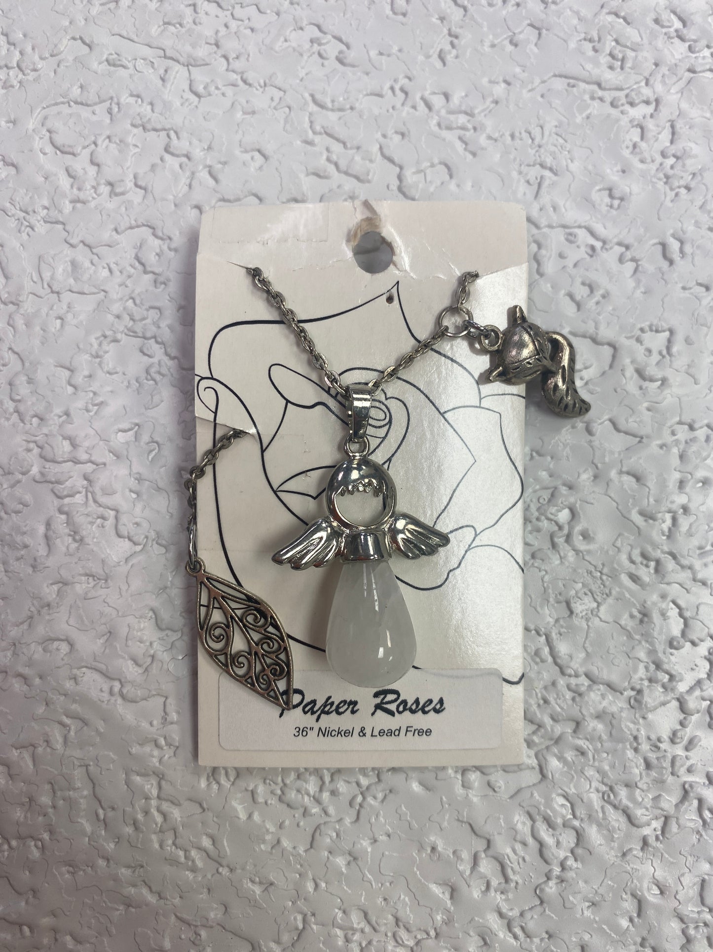 CLEAR QUARTZ ANGEL NECKLACE