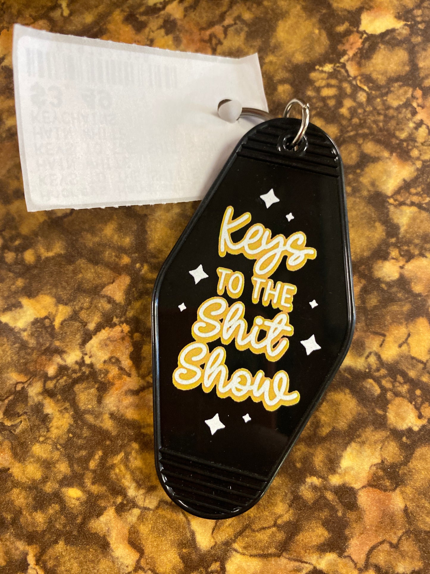 KEYS TO THE SHIT SHOW BLACK KEYCHAIN