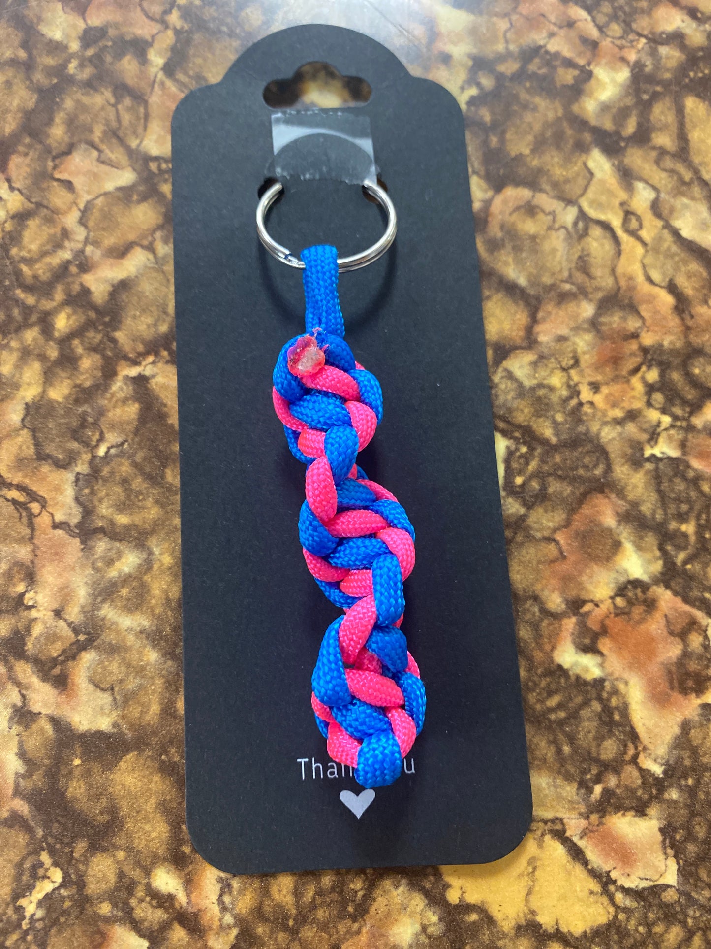Paracord small twist blue pink