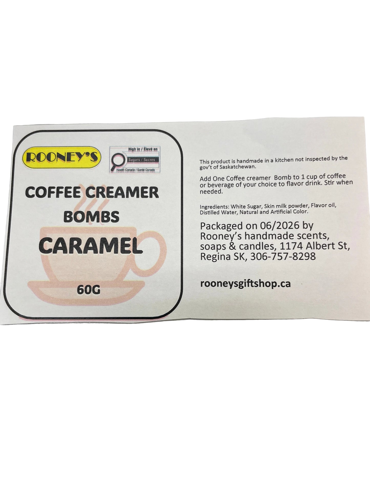 COFFEE CREAMER BOMBS CARAMEL 2 PACK
