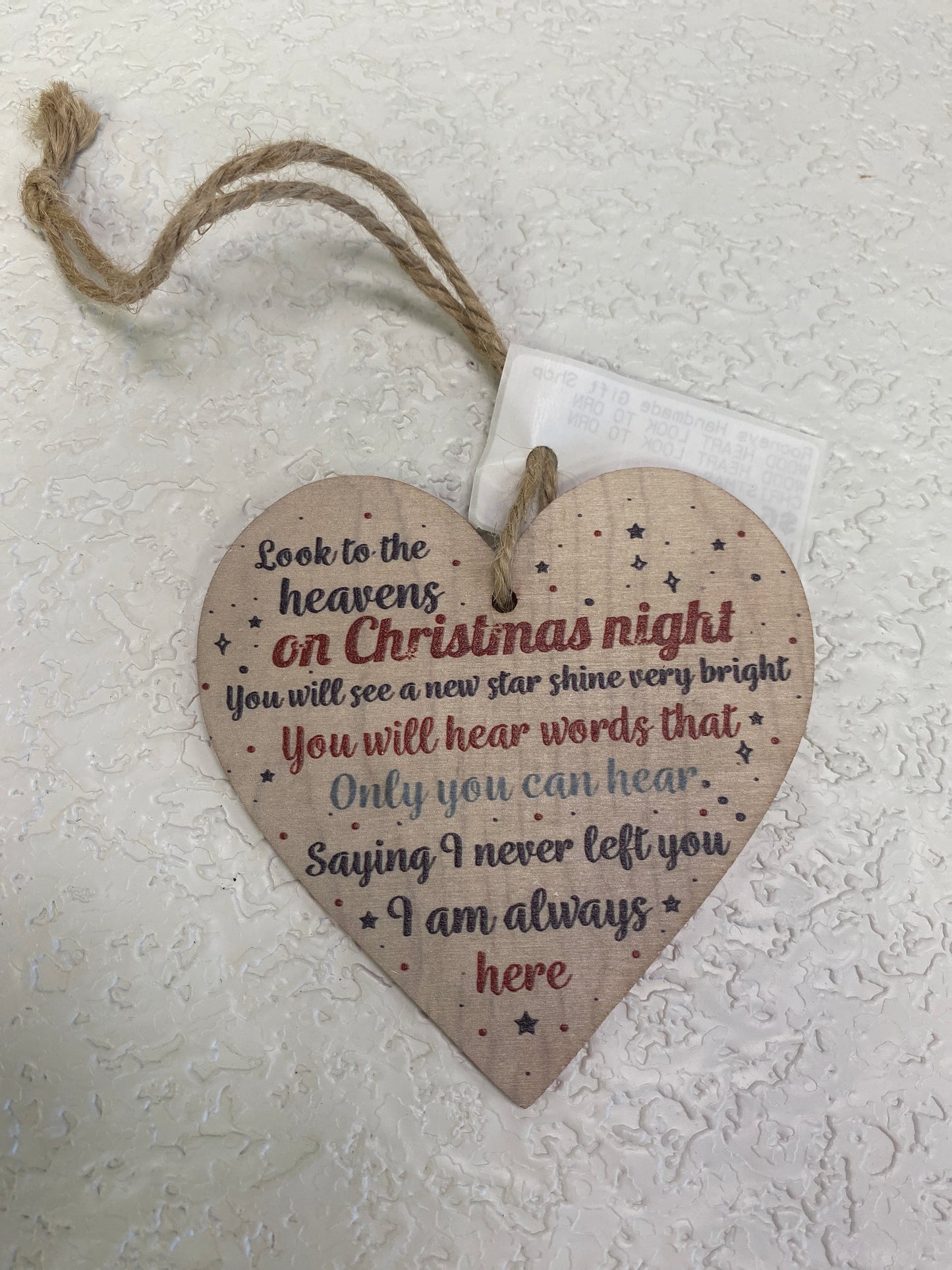 WOOD HEART LOOK TO ORN