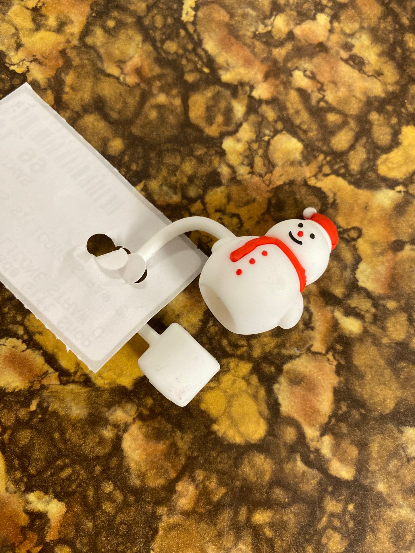 SNOW MAN STRAW COVER
