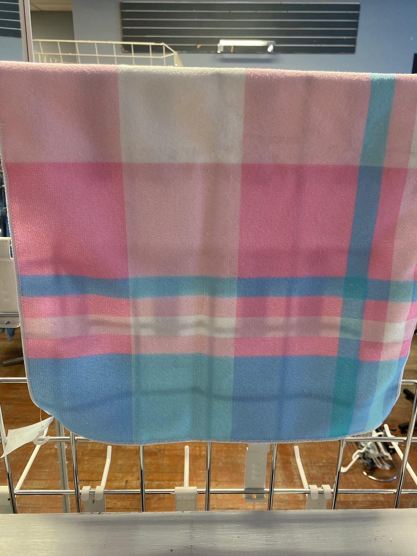TRANS PRIDE PLAID QUICK DRY HAND TOWEL