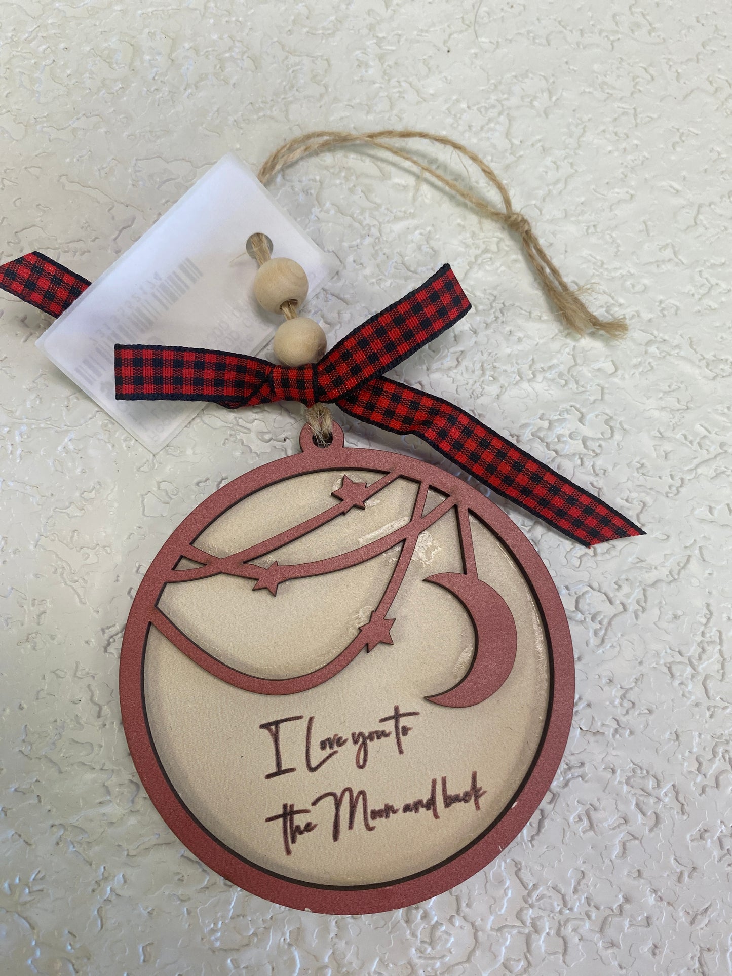 I LOVE YOU WOOD ORN