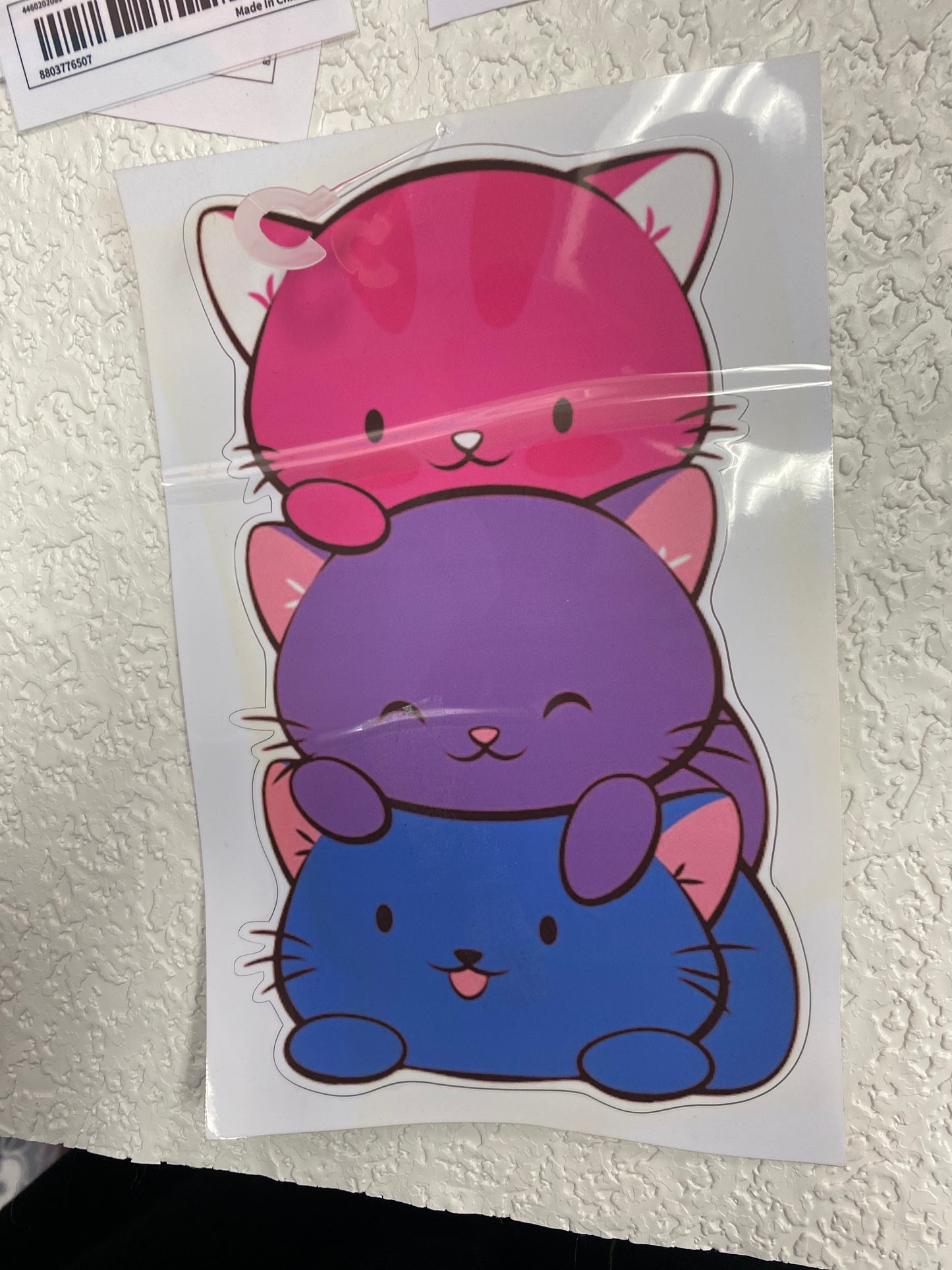 BI SEXUAL PRIDE CATS VINYL STICKER
