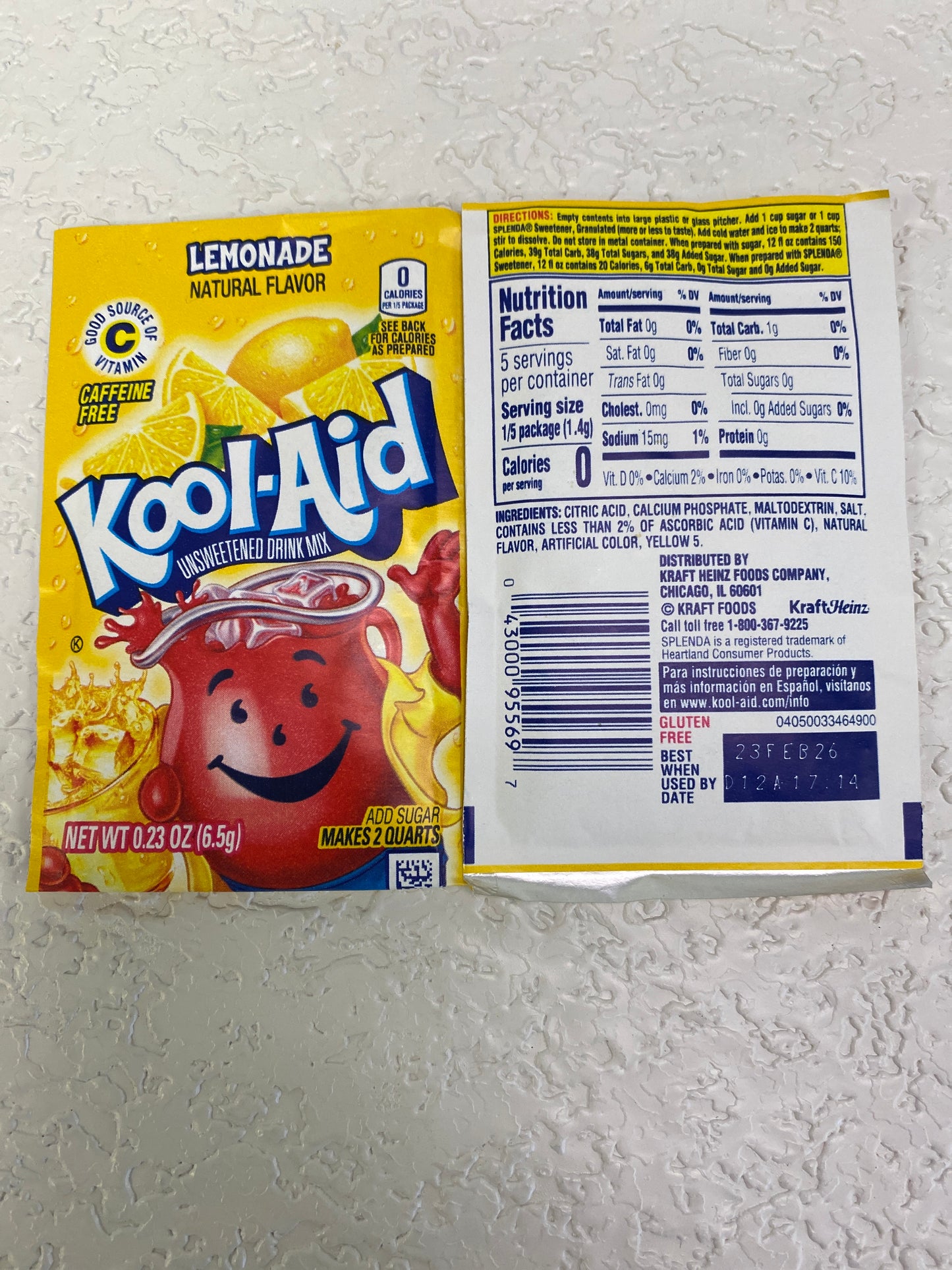 KOOL AID LEMONADE DRINK MIX