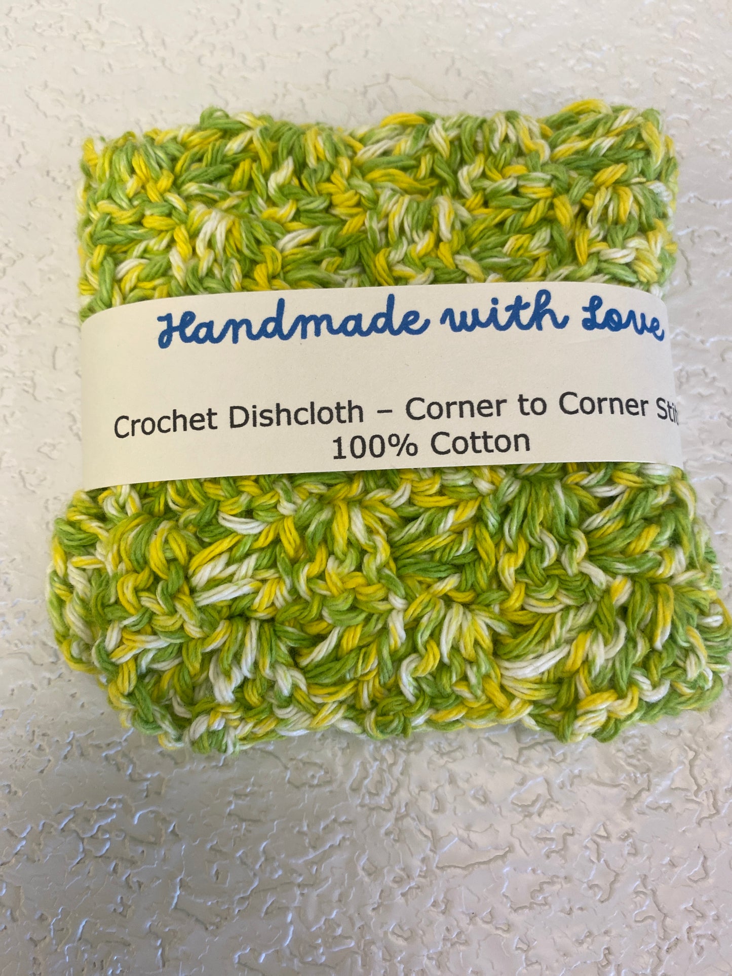 DISHCLOTH C2C GREEN MIXED