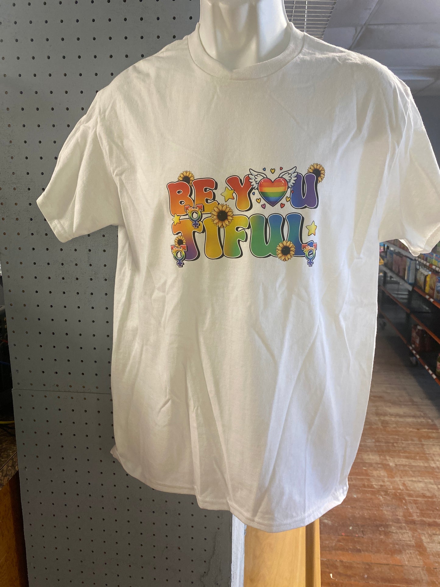 BE YOU TIFUL ADULT SHIRT WHITE