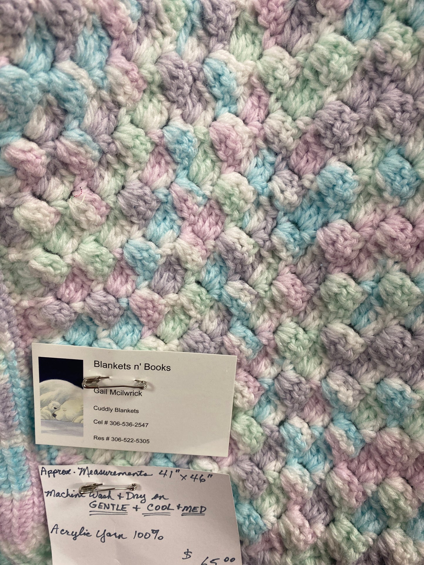 MIX COLOURS KNIT BLANKET