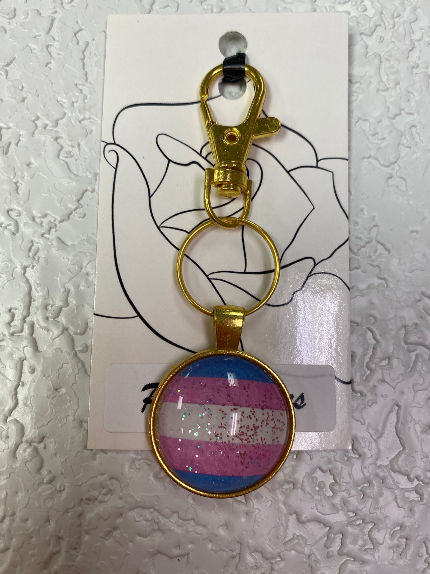 TRANS PRIDE GOLD KEYCHAIN