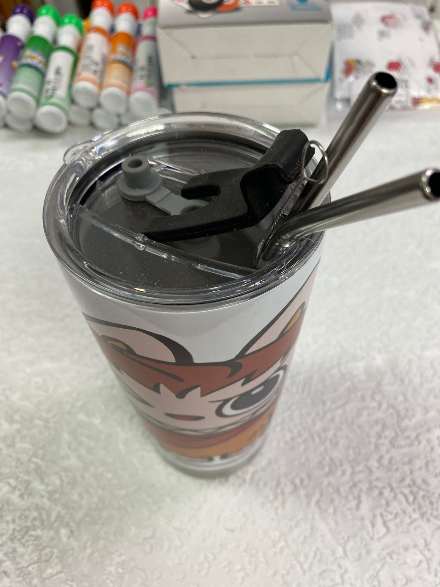 20OZ STAINLESS STEEL CUP LABUBU RED SCARF