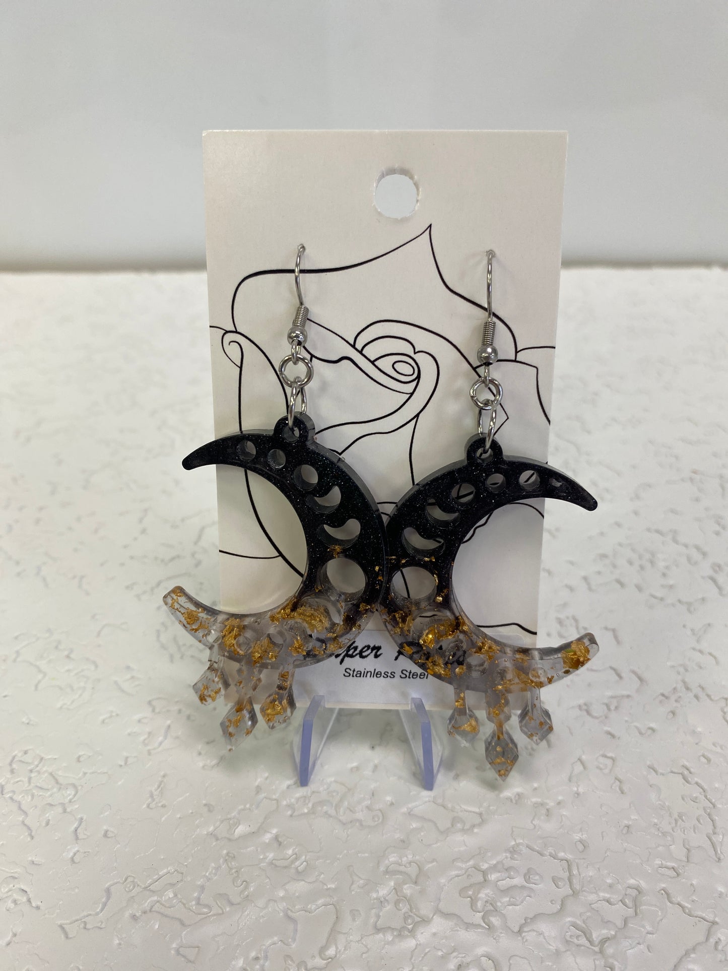 DANGLING MOON EARRINGS